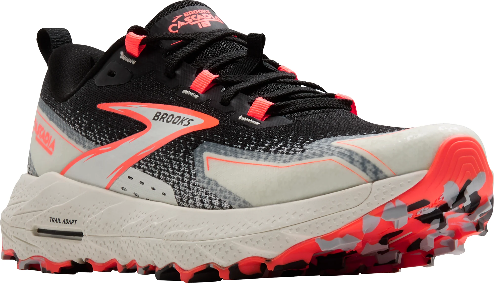 Brooks Cascadia 18 Womens Trail Running Shoes - Black - Image 6