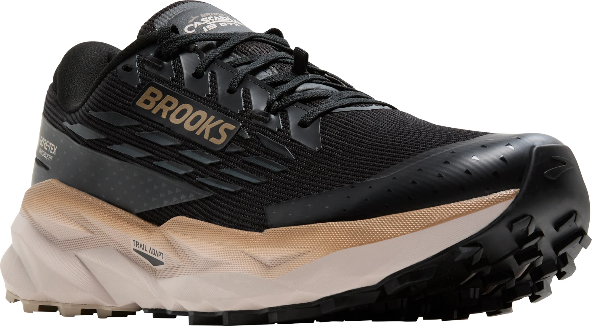 Brooks Cascadia 19 GORE-TEX Mens Trail Running Shoes - Black - Image 6