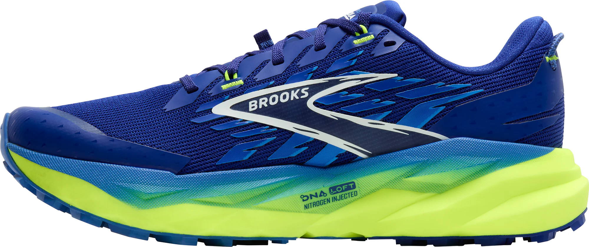 Brooks Cascadia 19 WIDE FIT Mens Trail Running Shoes - Blue - Image 3