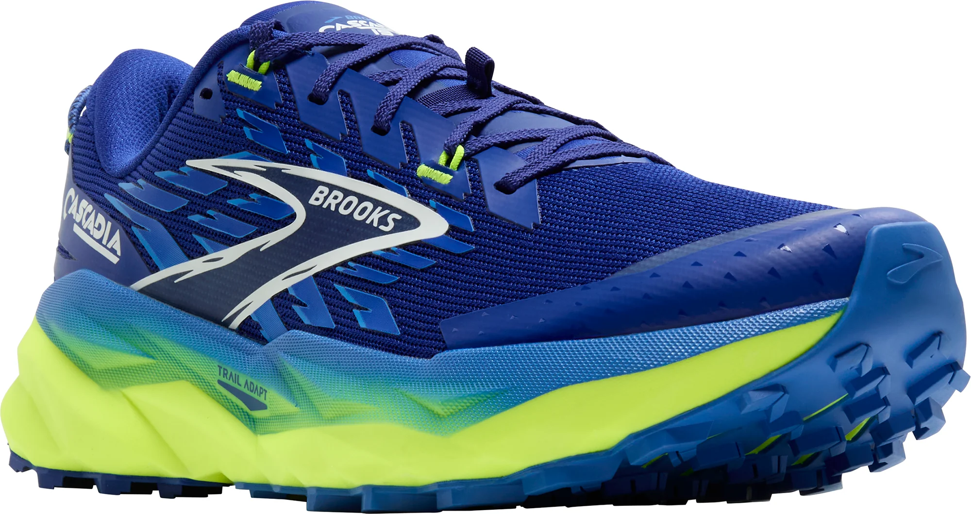 Brooks Cascadia 19 WIDE FIT Mens Trail Running Shoes - Blue - Image 6