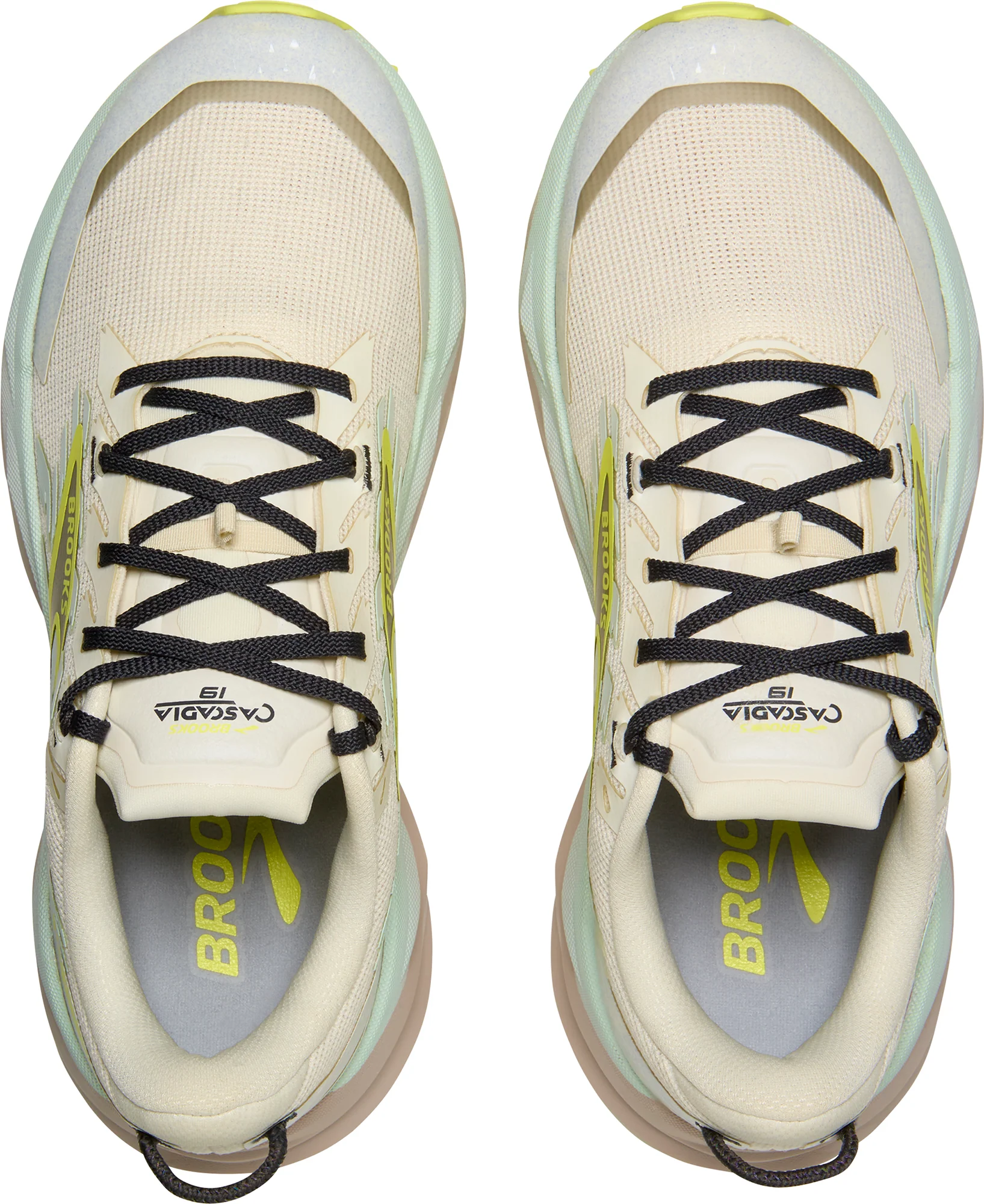 Brooks Cascadia 19 WIDE FIT Womens Trail Running Shoes - Cream - Image 4