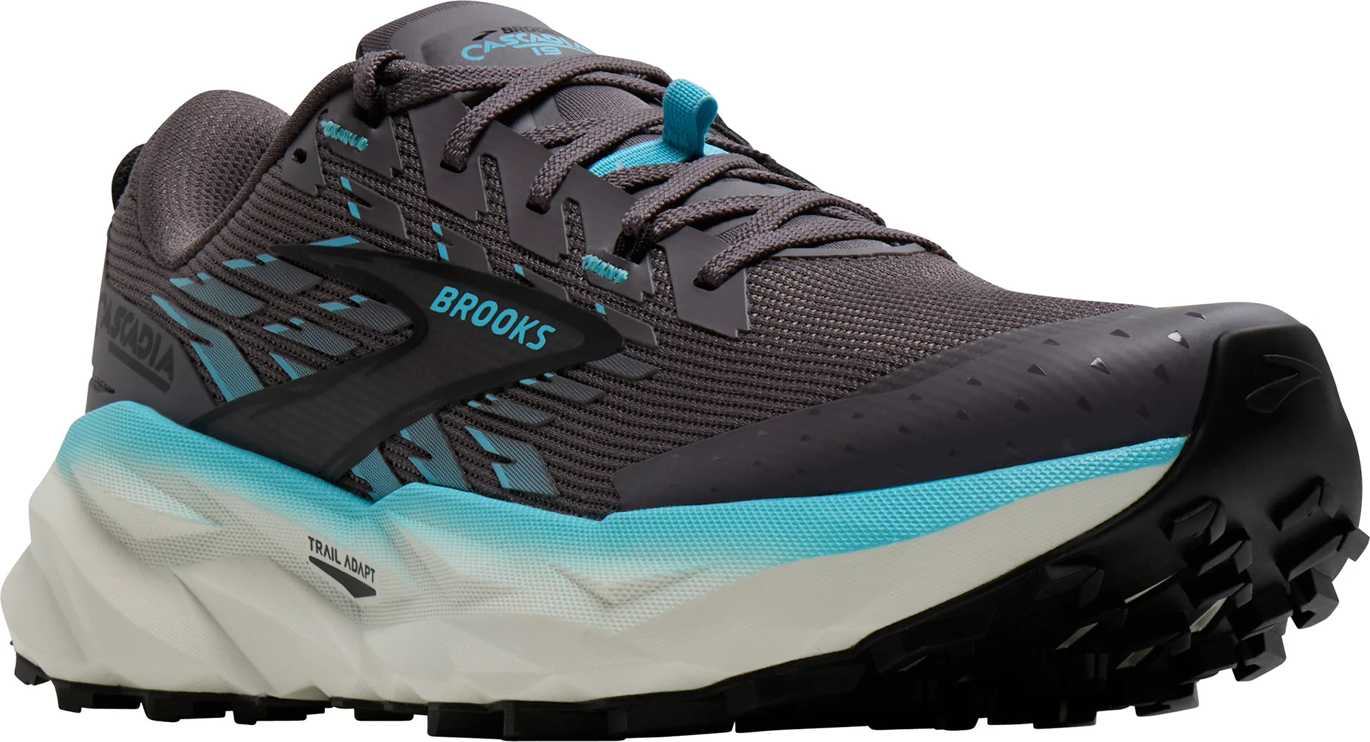 Brooks Cascadia 19 Womens Trail Running Shoes - Grey - Image 6