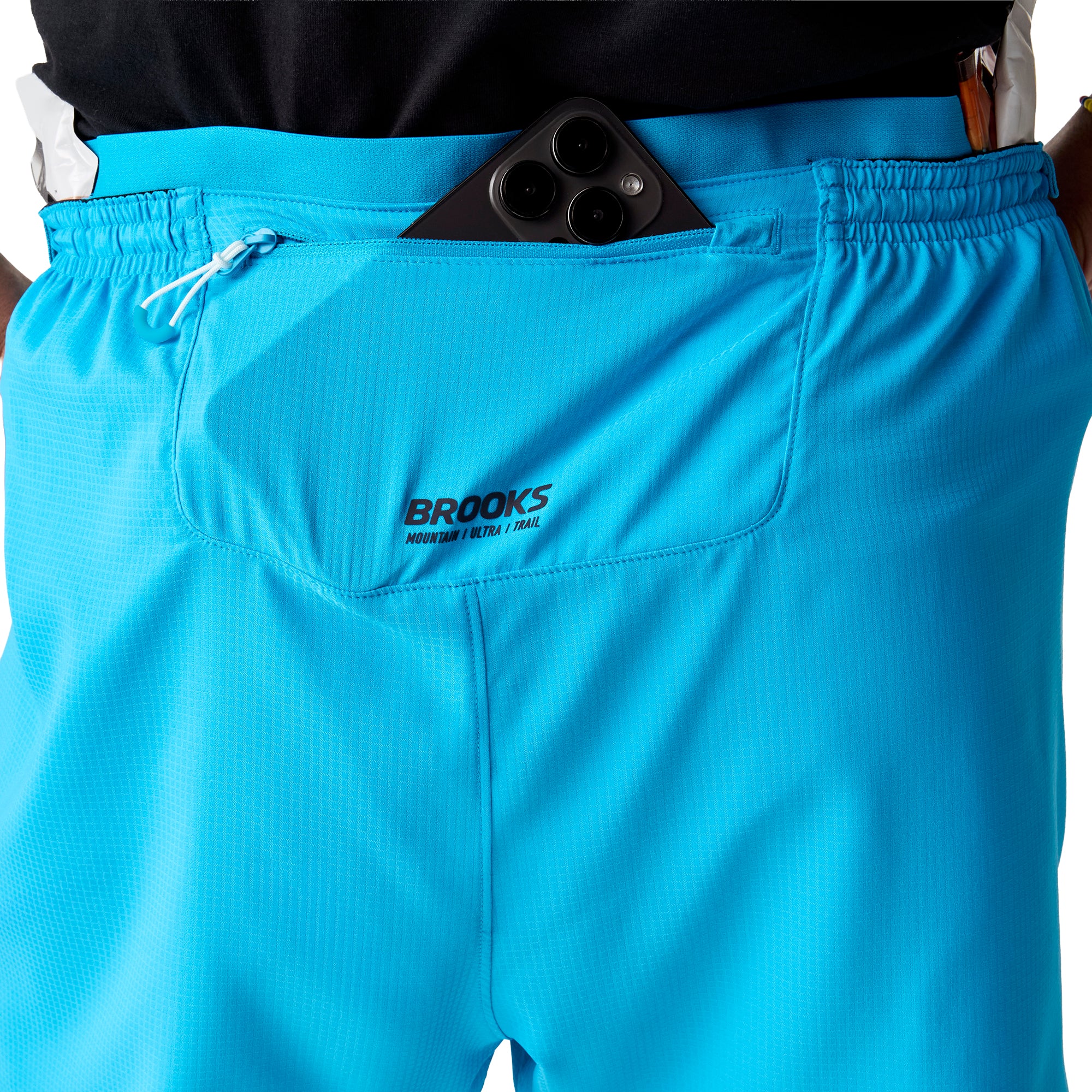 Brooks Cascadia Womens Running Shorts - Blue - Image 5