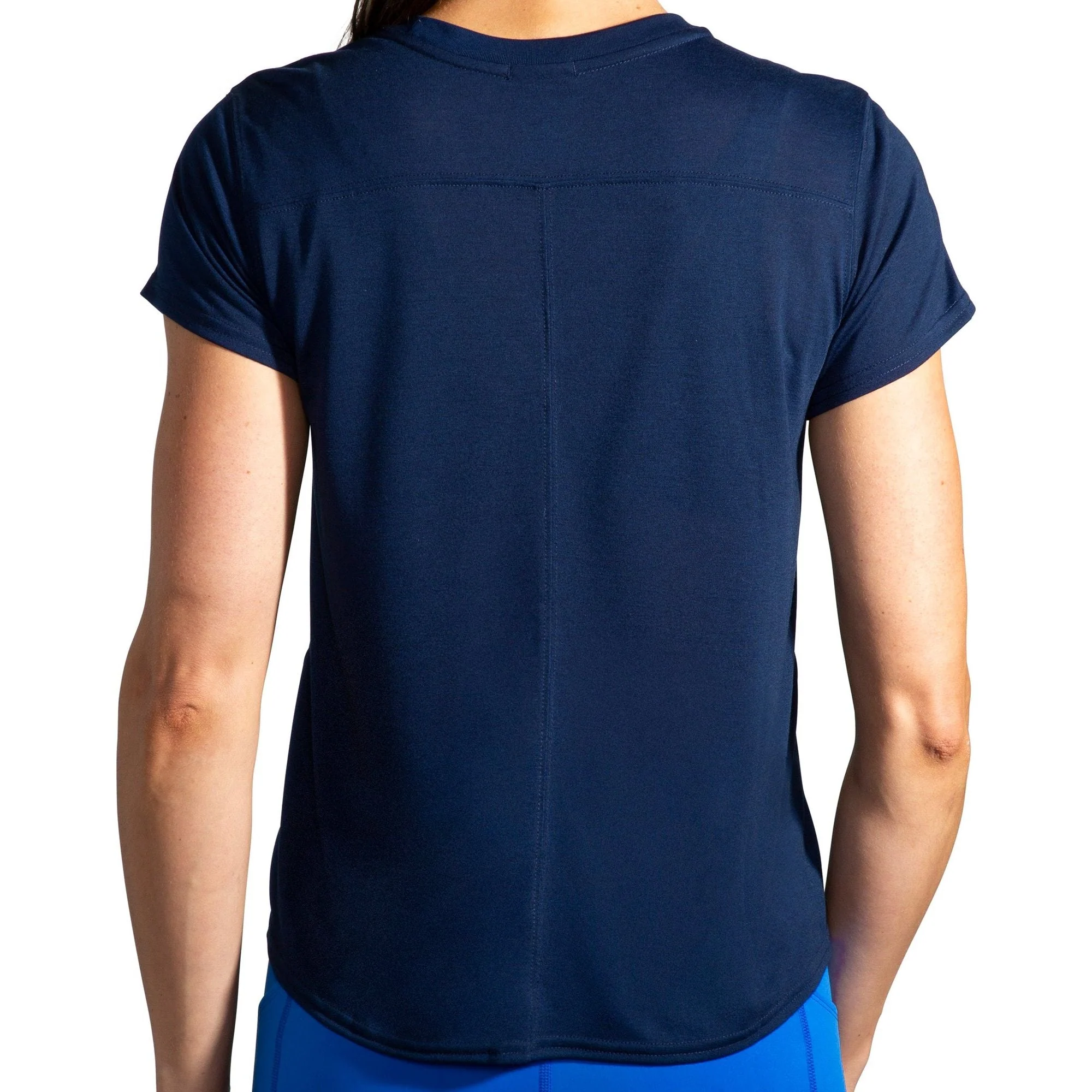 Brooks Distance Graphic Short Sleeve Womens Running Top - Navy - Image 2