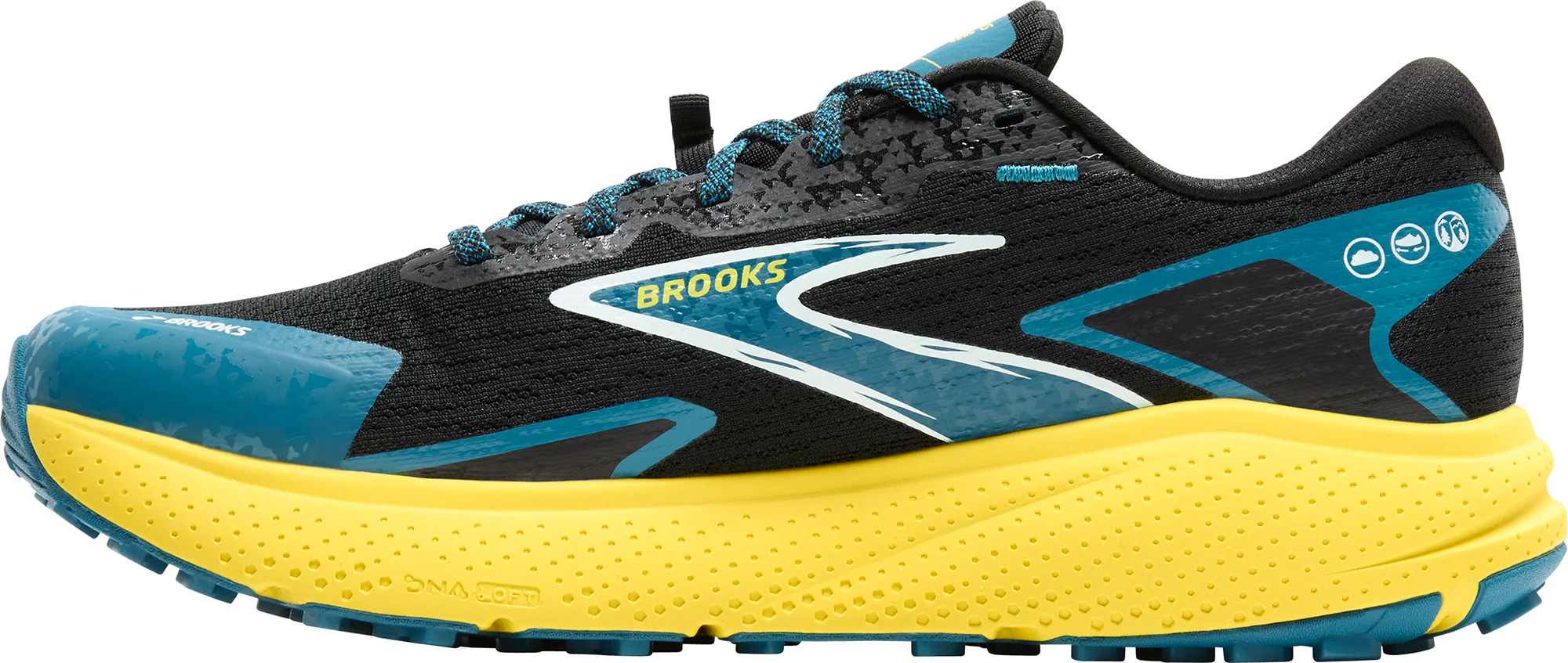 Brooks Divide 5 Mens Trail Running Shoes - Black - Image 3