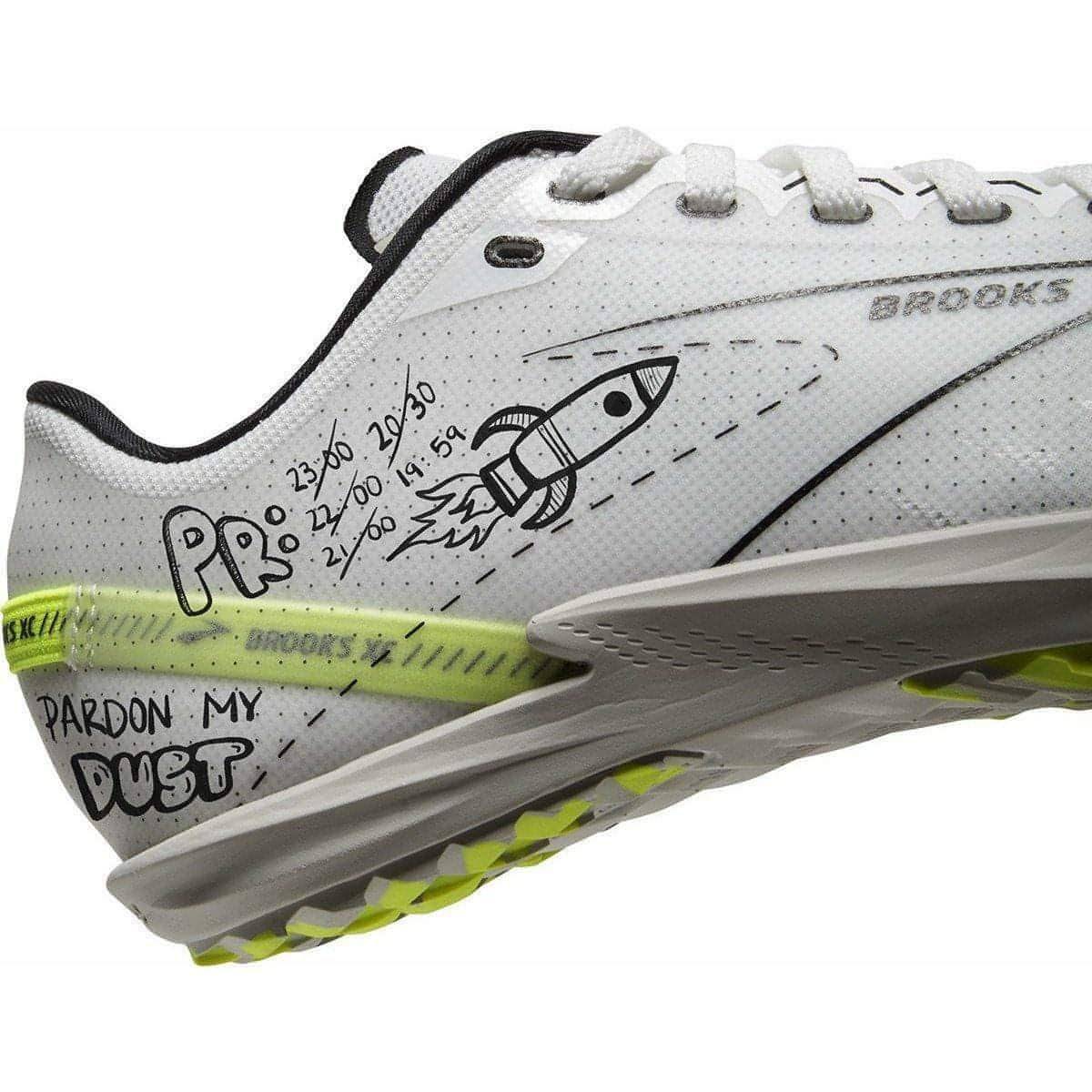 Brooks Draft XC Cross Country Spikes - White - Image 7