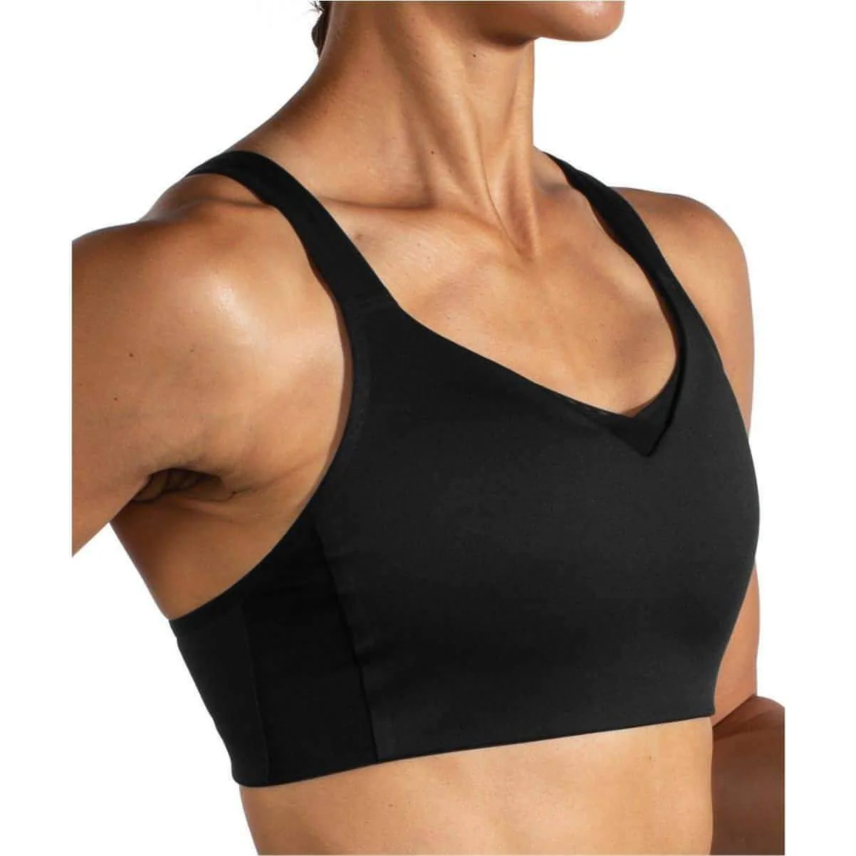 Brooks Drive Convertible Run Womens Sports Bra - Black - Image 3