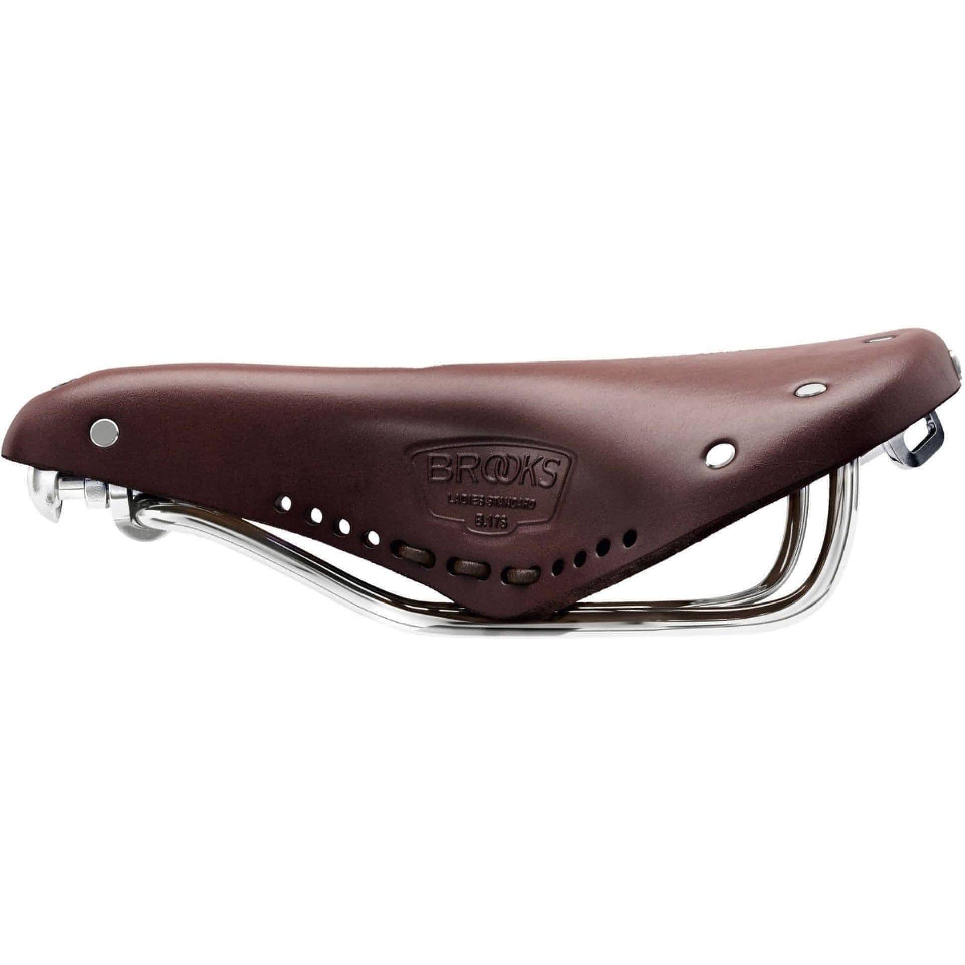 Brooks England B17 Carved Leather Womens Short Saddle - Brown - Image 2