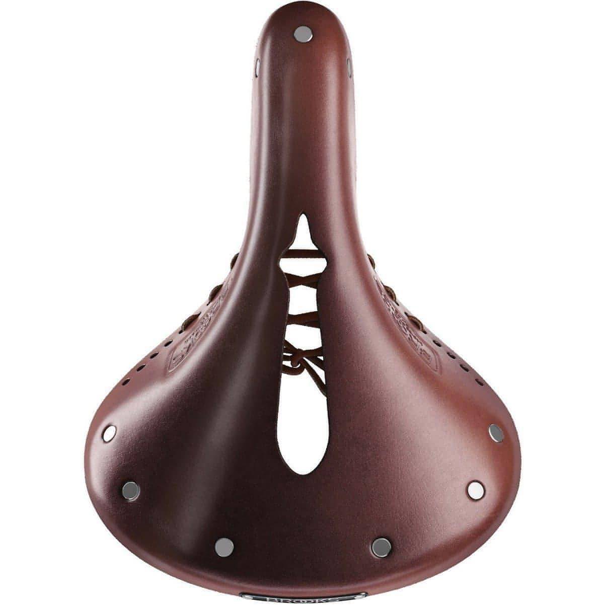 Brooks England B17 Carved Leather Womens Short Saddle - Brown - Image 3