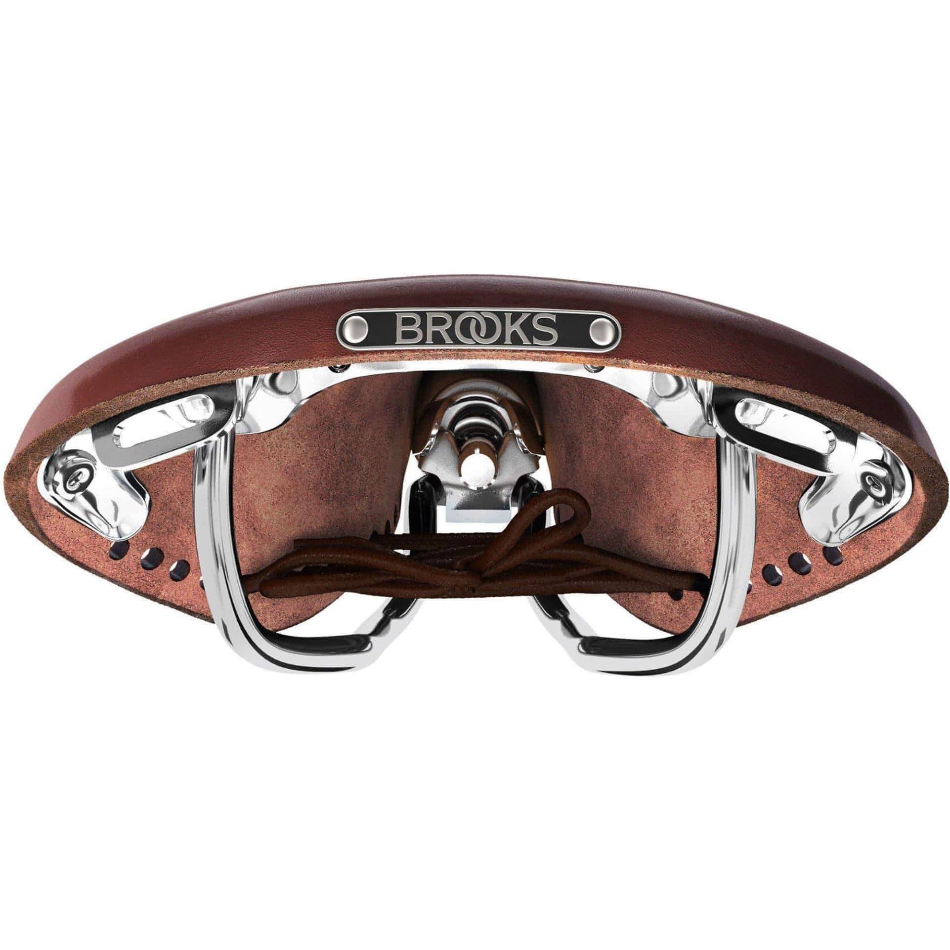 Brooks England B17 Carved Leather Womens Short Saddle - Brown - Image 4