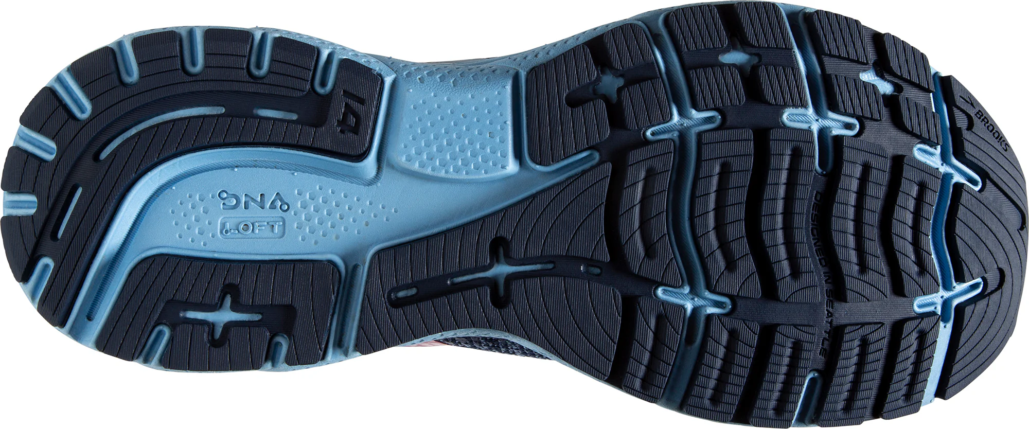 Brooks Ghost 14 Womens Running Shoes - Blue - Image 2
