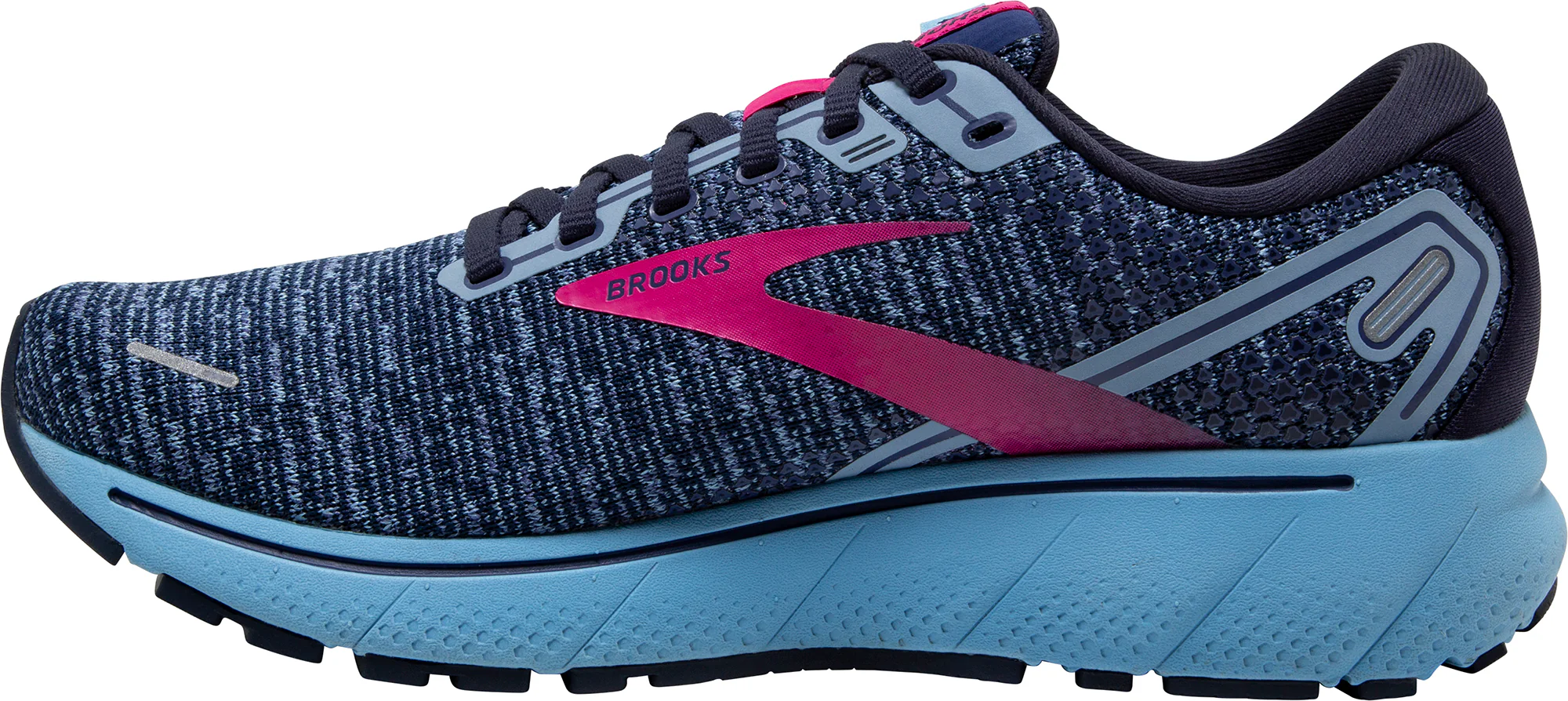 Brooks Ghost 14 Womens Running Shoes - Blue - Image 3