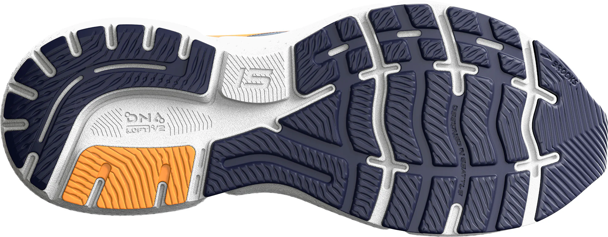 Brooks Ghost 15 Mens Running Shoes - Grey - Image 2