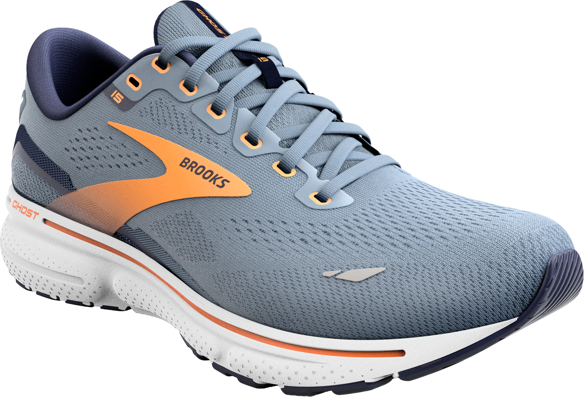 Brooks Ghost 15 Mens Running Shoes - Grey - Image 6