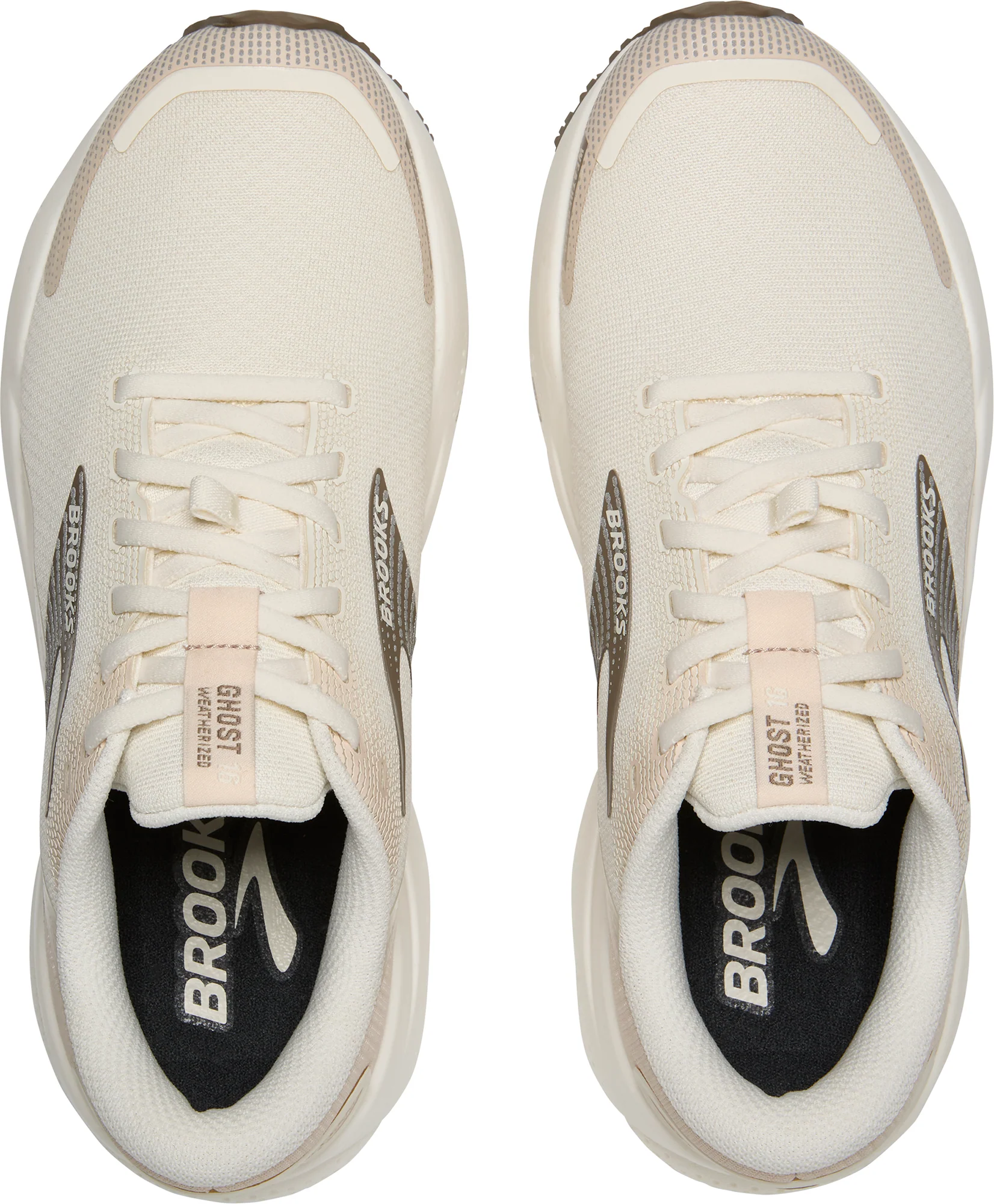Brooks Ghost 16 Weatherized Womens Running Shoes - Cream - Image 4