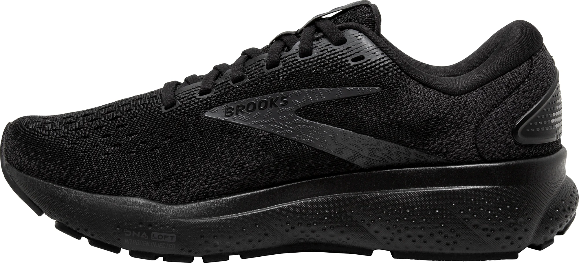 Brooks Ghost 16 WIDE FIT (2E) Mens Running Shoes - Black - Image 3