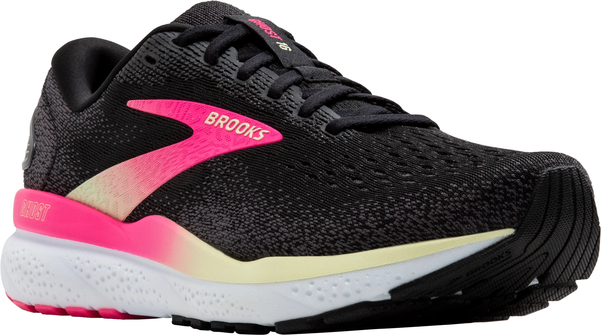 Brooks Ghost 16 Womens Running Shoes - Black - Image 6