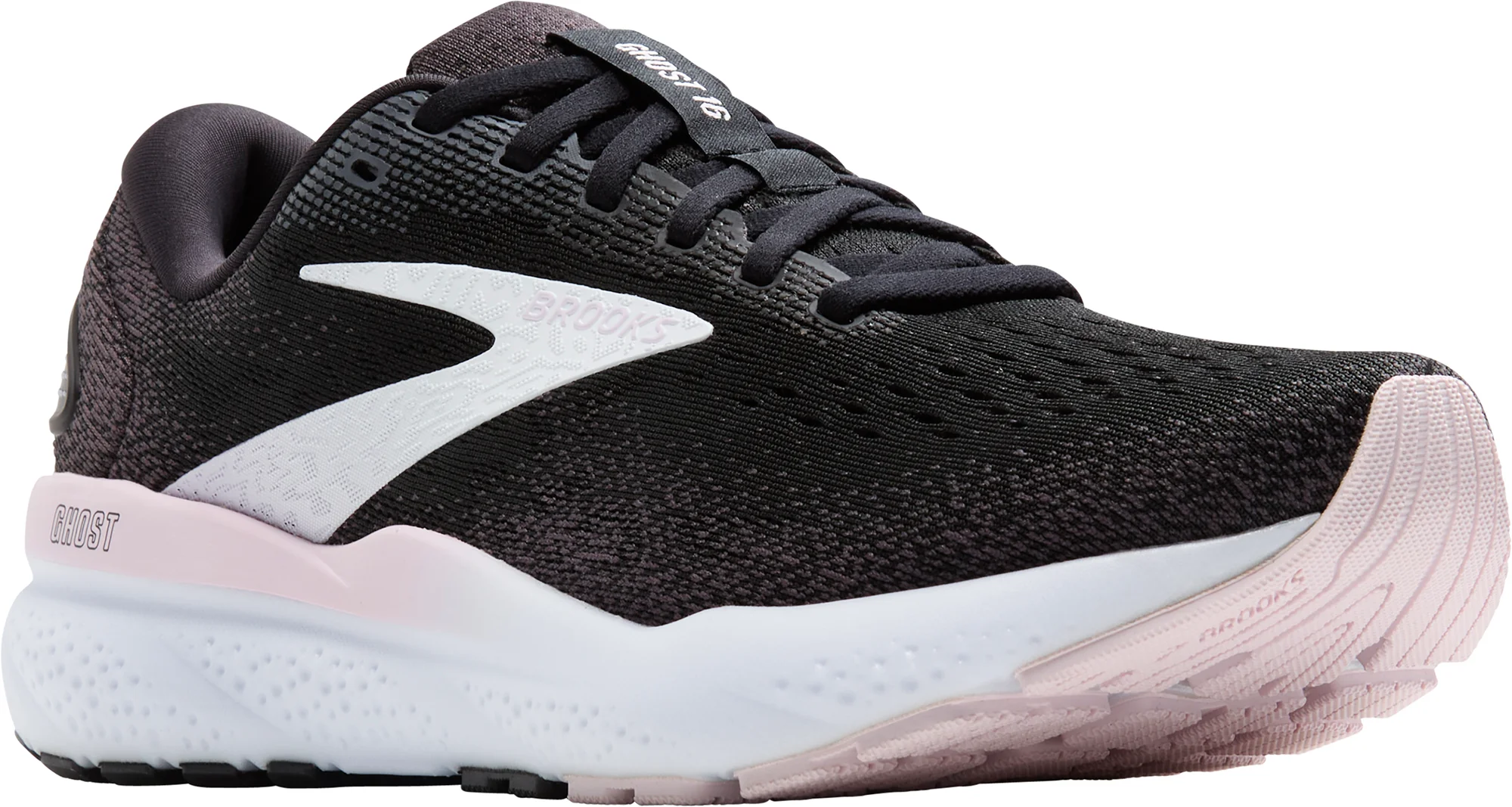 Brooks Ghost 16 Womens Running Shoes - Black - Image 6