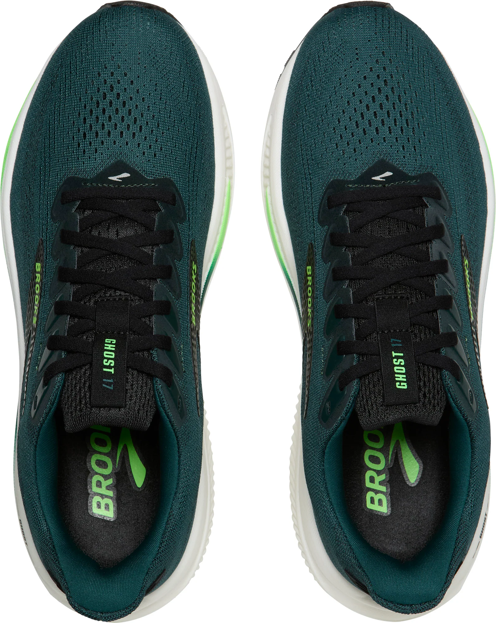 Brooks Ghost 17 Mens Running Shoes - Green - Image 4