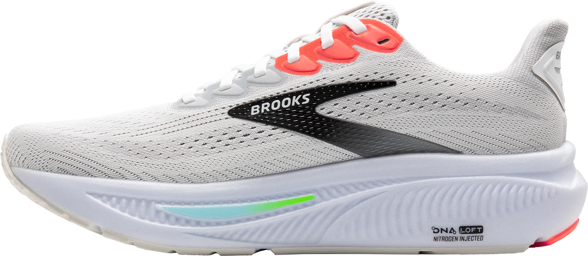 Brooks Ghost 17 Mens Running Shoes - White - Image 3