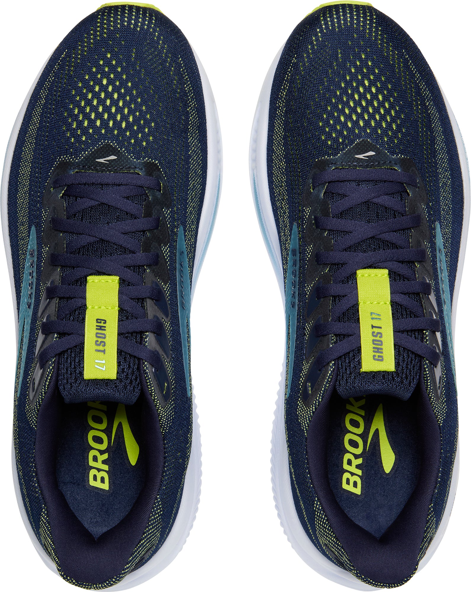 Brooks Ghost 17 WIDE FIT (2E) Mens Running Shoes - Blue - Image 4