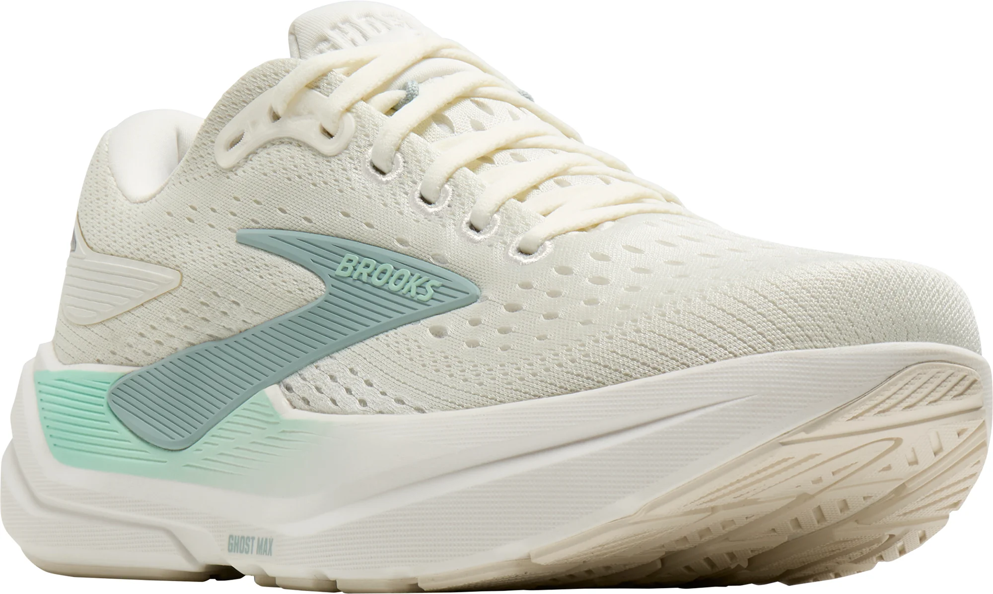Brooks Ghost Max 3 Womens Running Shoes - Cream - Image 6