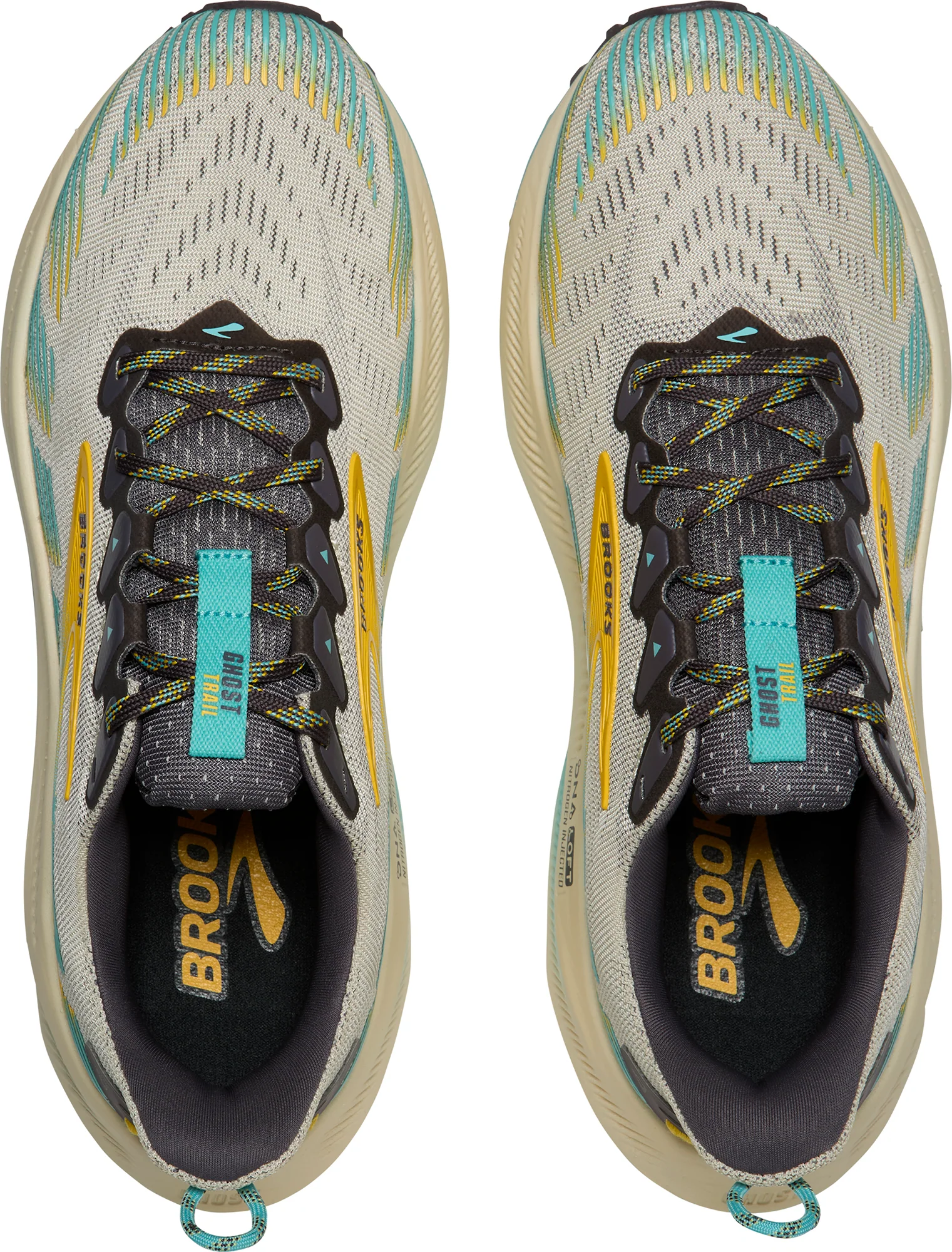 Brooks Ghost Trail Mens Running Shoes - Grey - Image 4