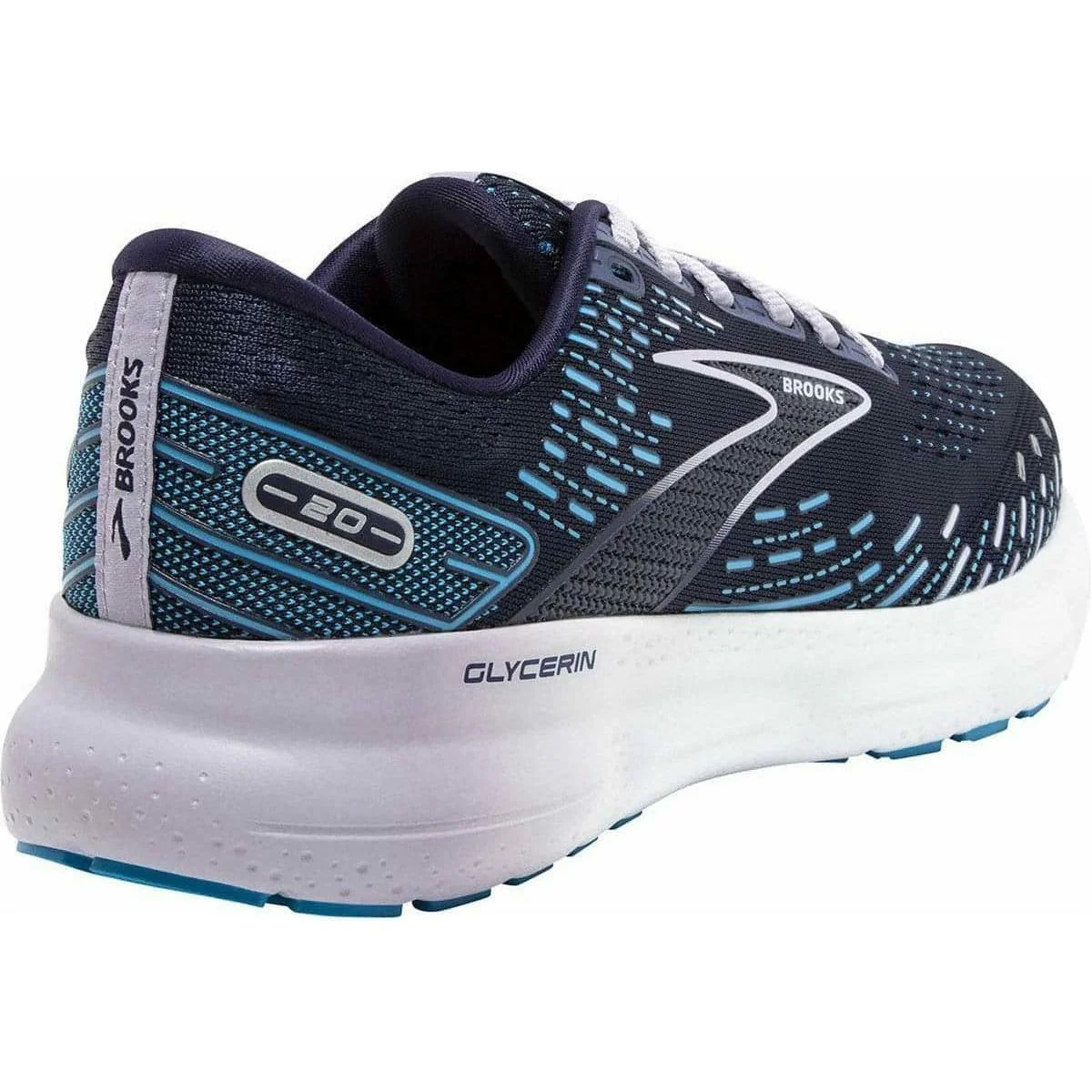 Brooks Glycerin 20 Womens Running Shoes - Blue - Image 3