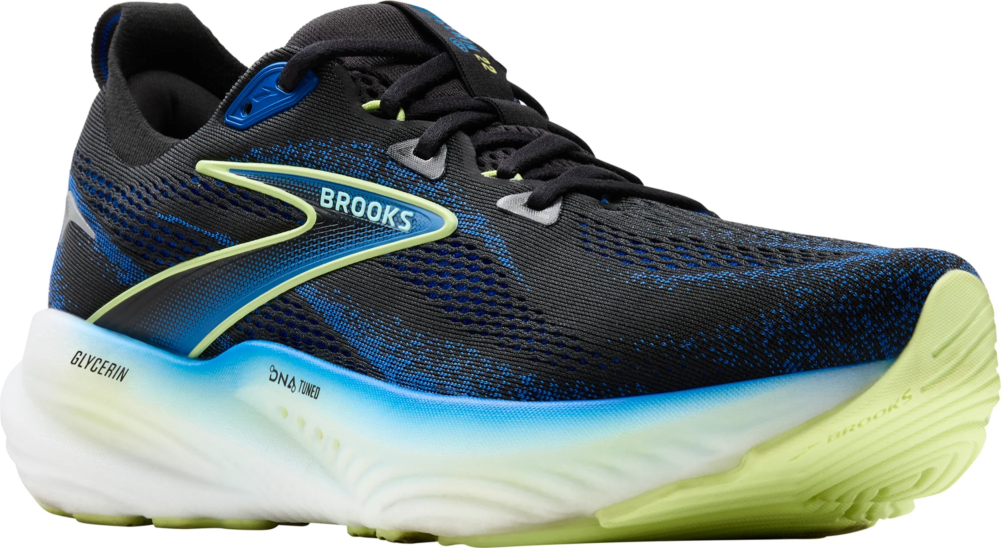 Brooks Glycerin 22 WIDE FIT Mens Running Shoes - Black - Image 6