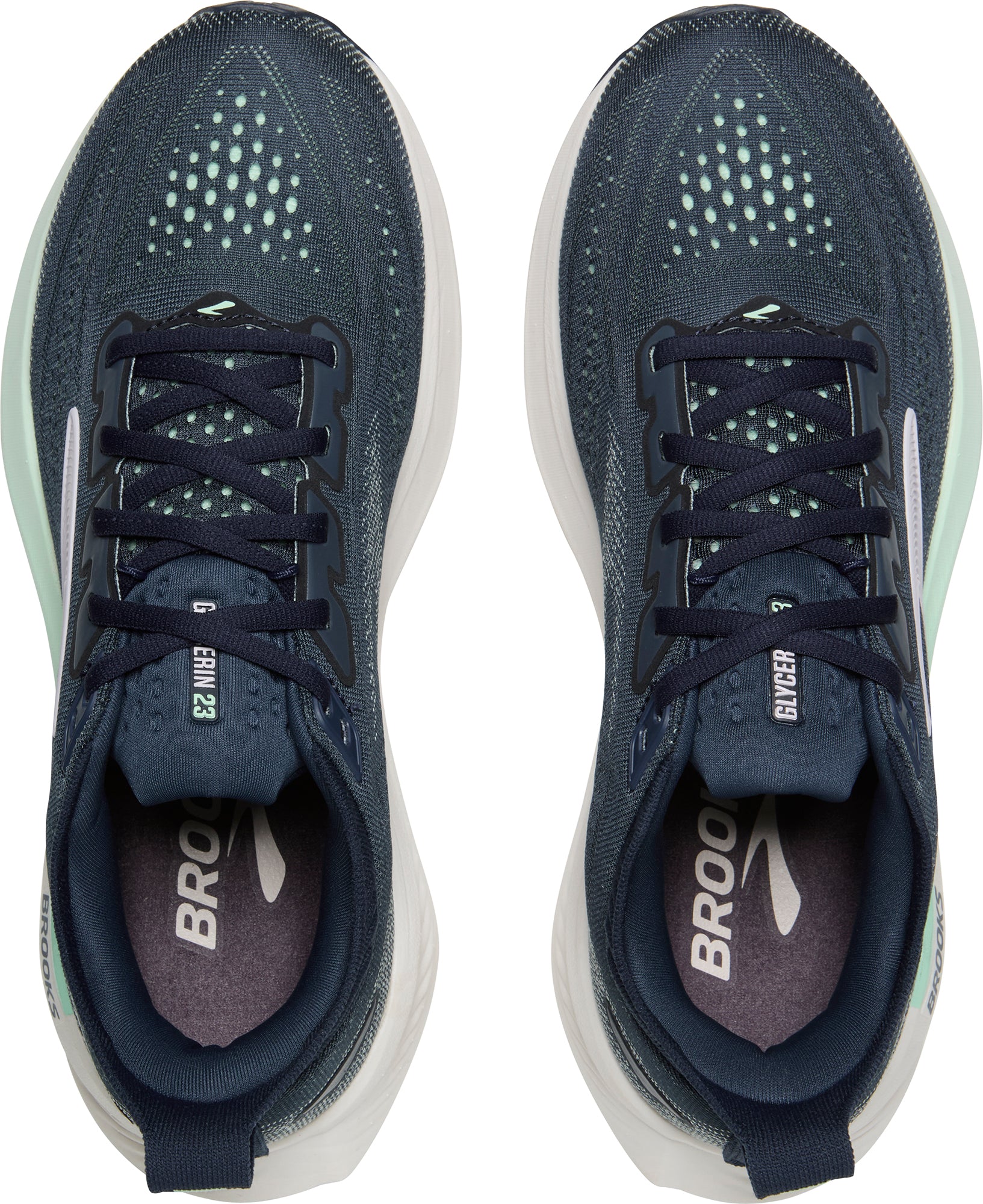 Brooks Glycerin 23 WIDE FIT Womens Running Shoes - Blue - Image 4