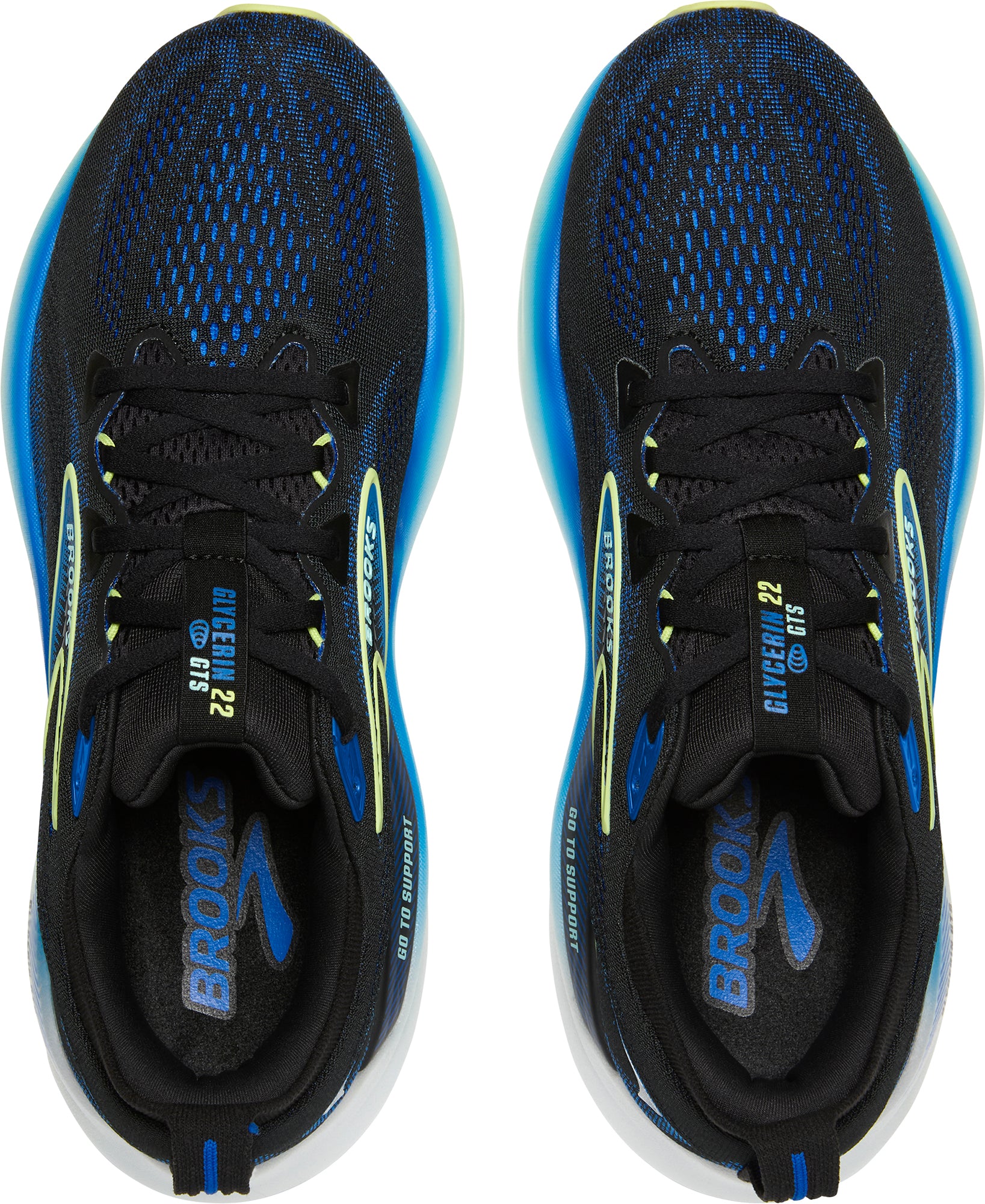 Brooks Glycerin GTS 22 Mens Running Shoes - Black - Image 4