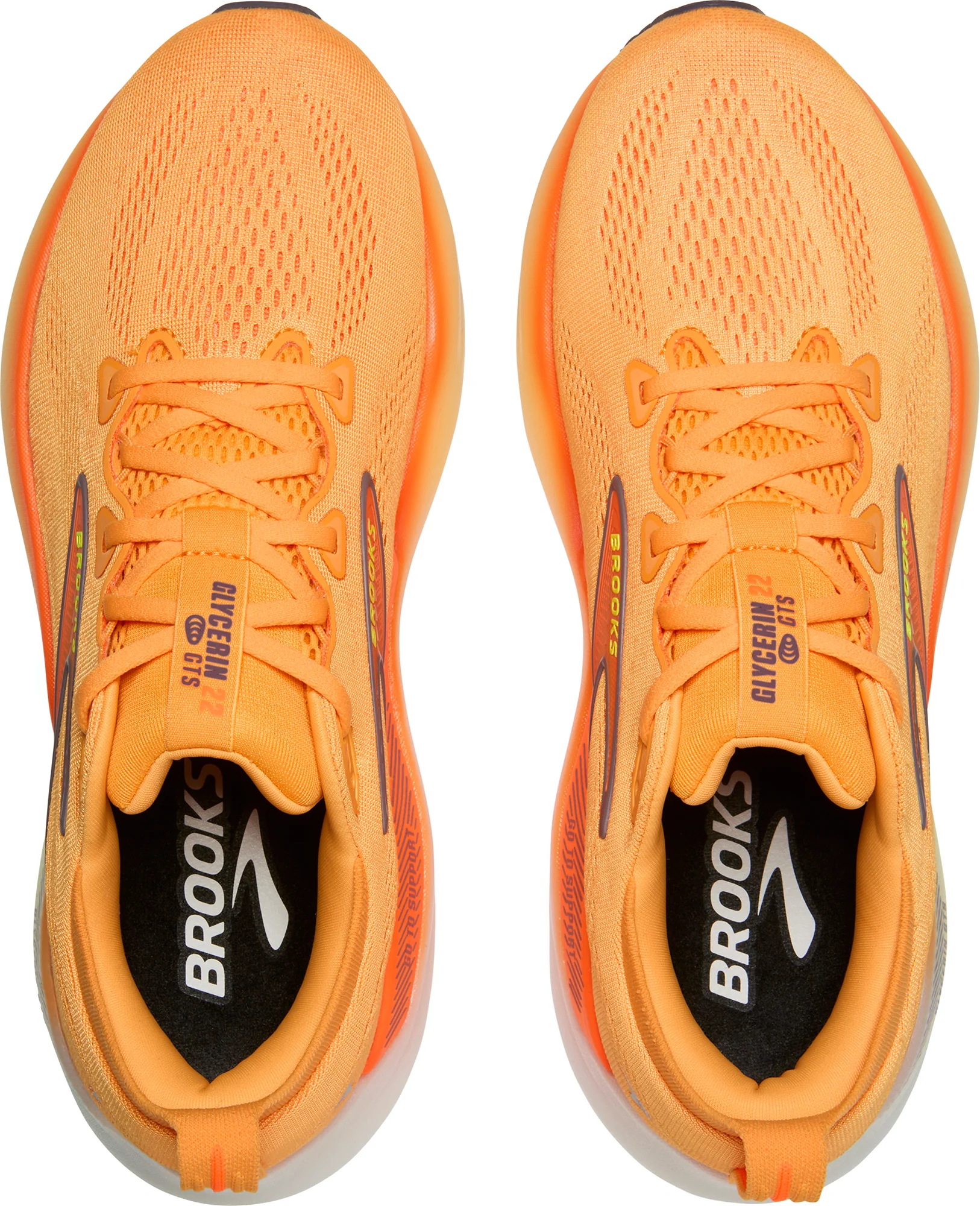 Brooks Glycerin GTS 22 Mens Running Shoes - Orange - Image 4