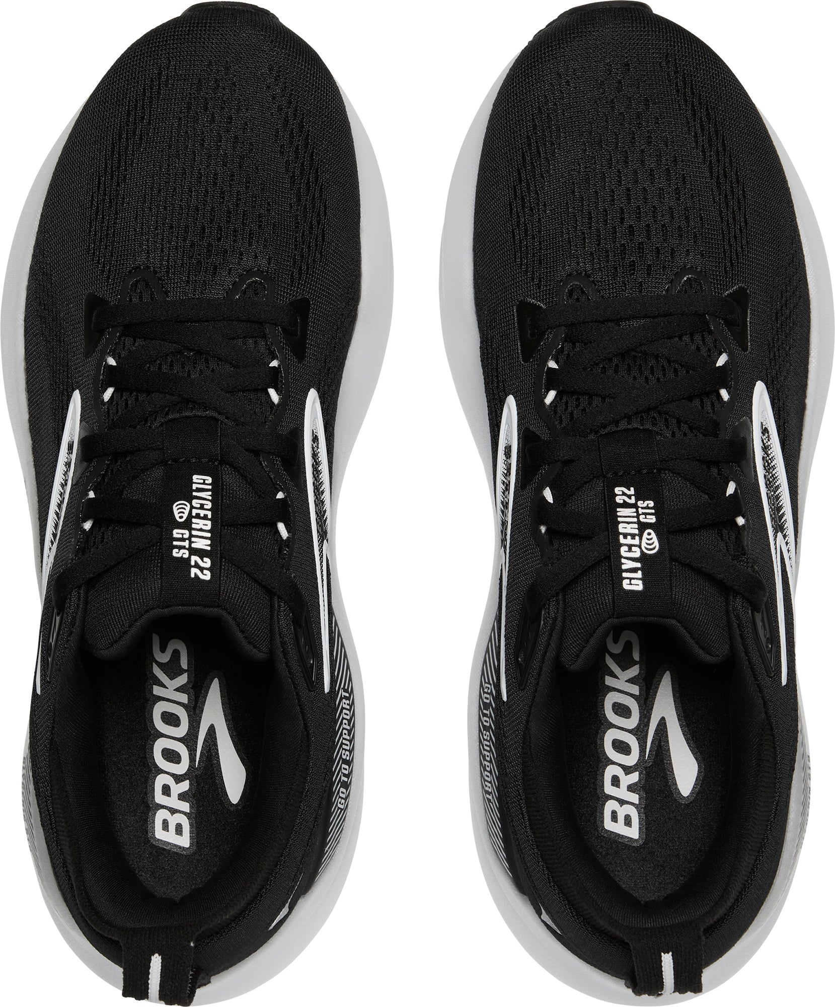 Brooks Glycerin GTS 22 Womens Running Shoes - Black - Image 4