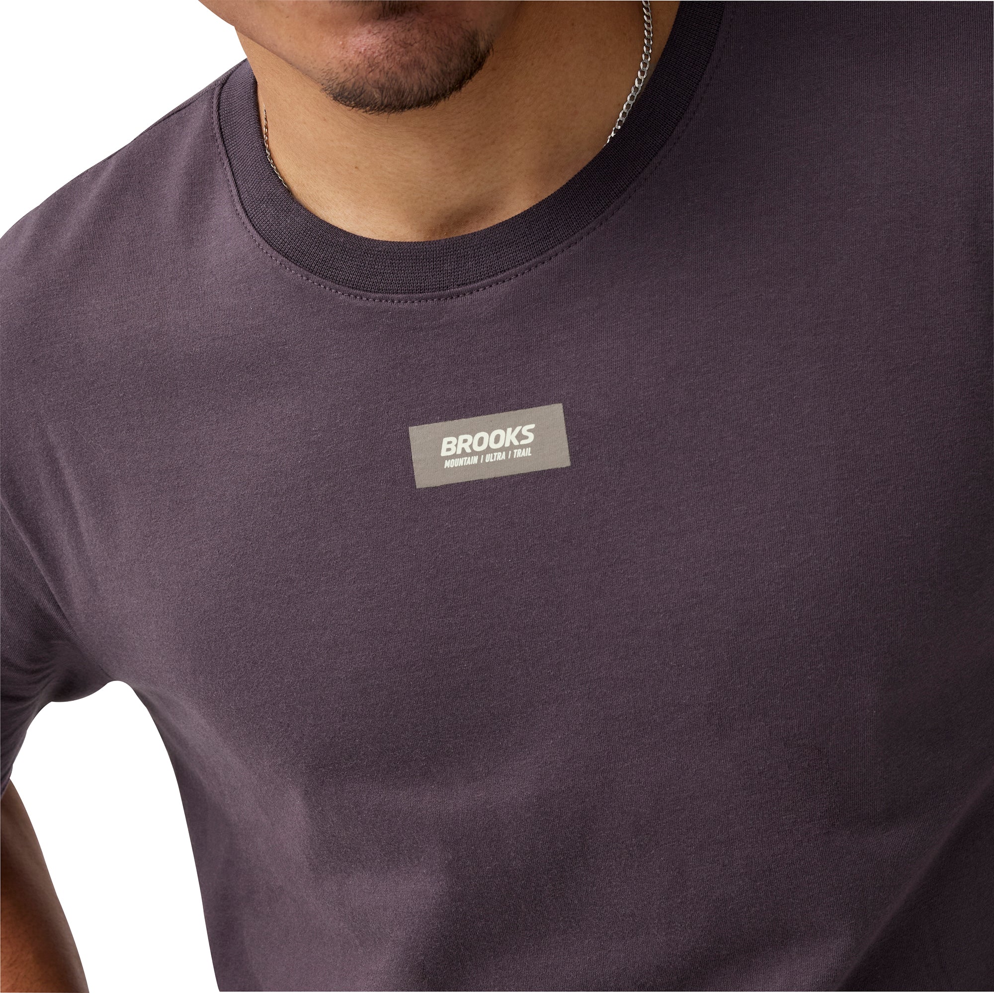 Brooks Graphic Short Sleeve Mens Running Top - Purple - Image 3