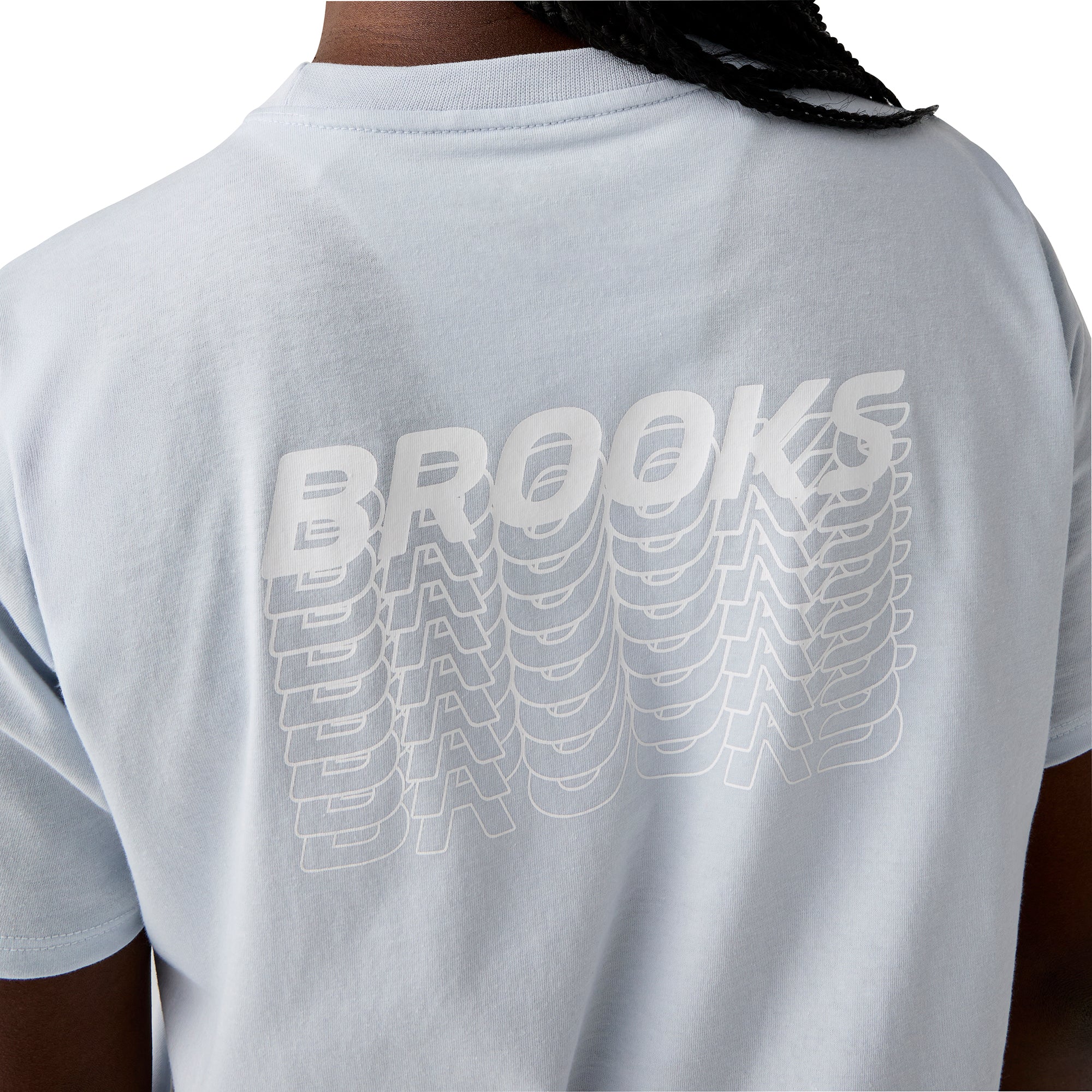 Brooks Graphic Short Sleeve Womens Running Top - Blue - Image 4