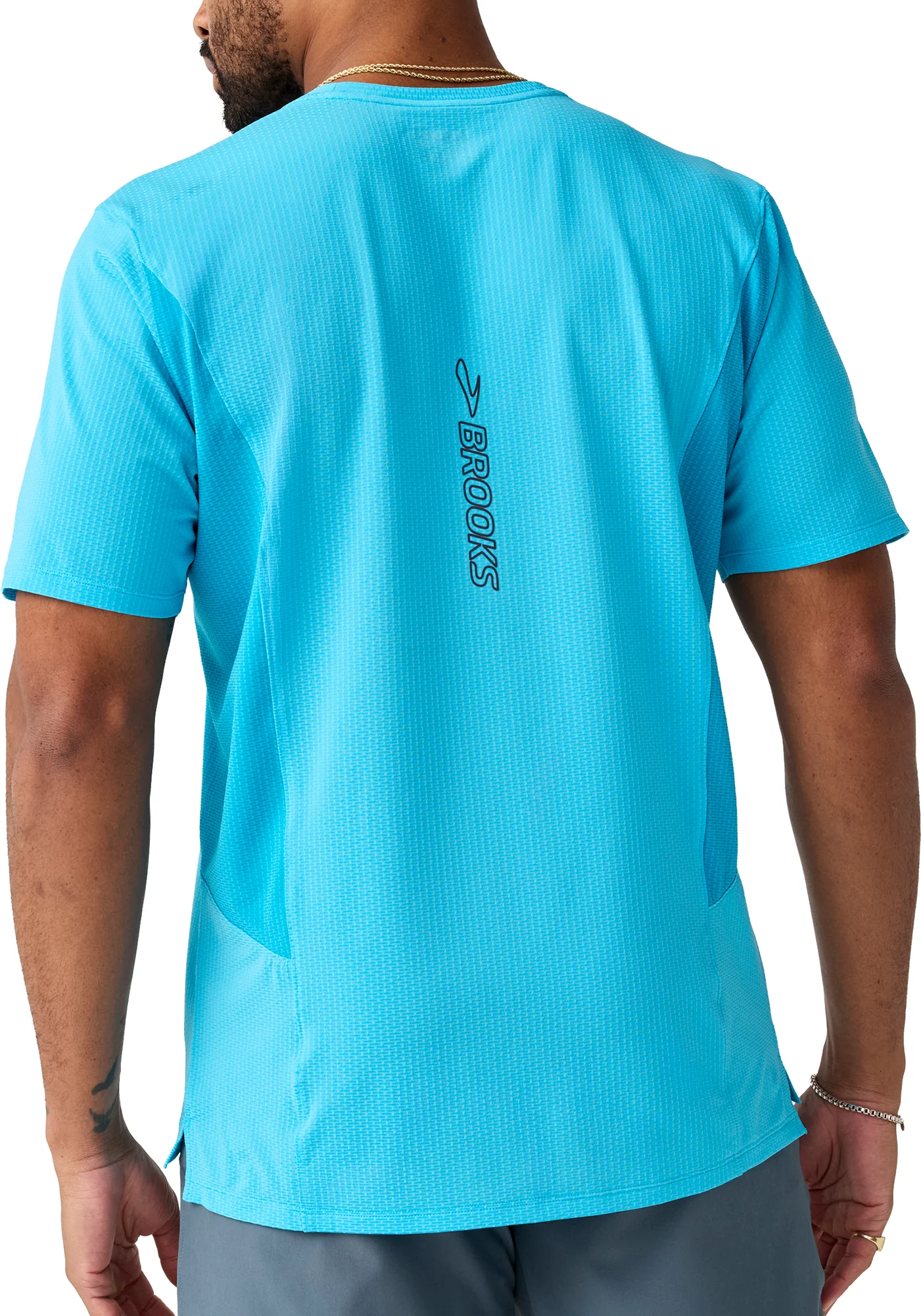 Brooks High Point 2.0 Short Sleeve Mens Running Top - Blue - Image 2