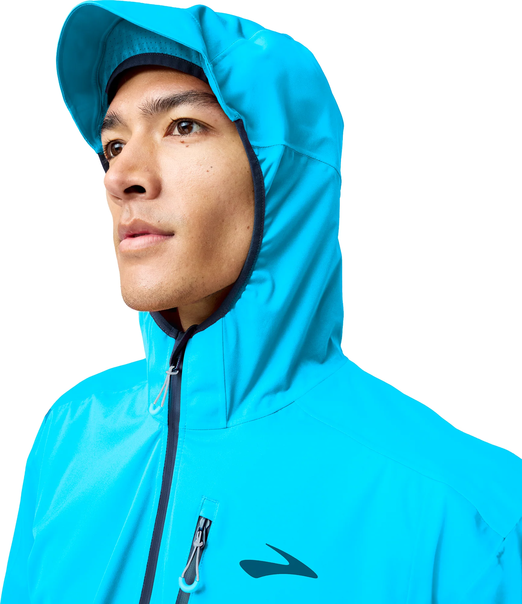 Brooks High Point 2.0 Waterproof Mens Running Jacket - Blue - Image 5