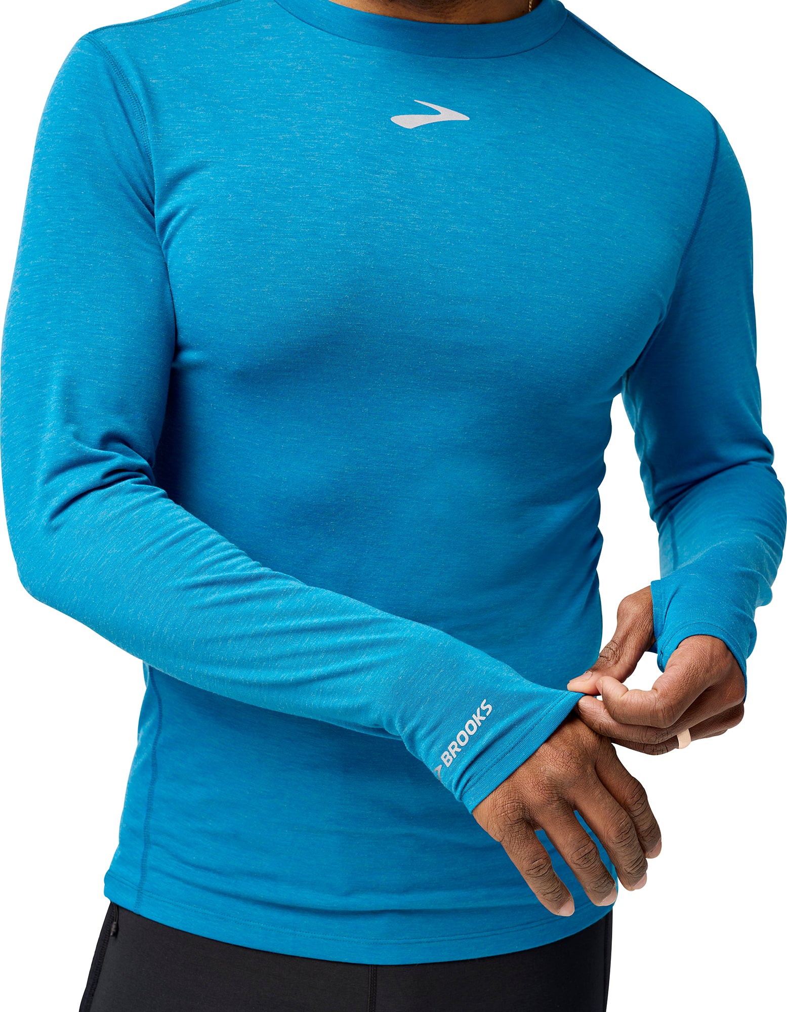 Brooks High Point Long Sleeve Mens Running Top - Blue - Image 3