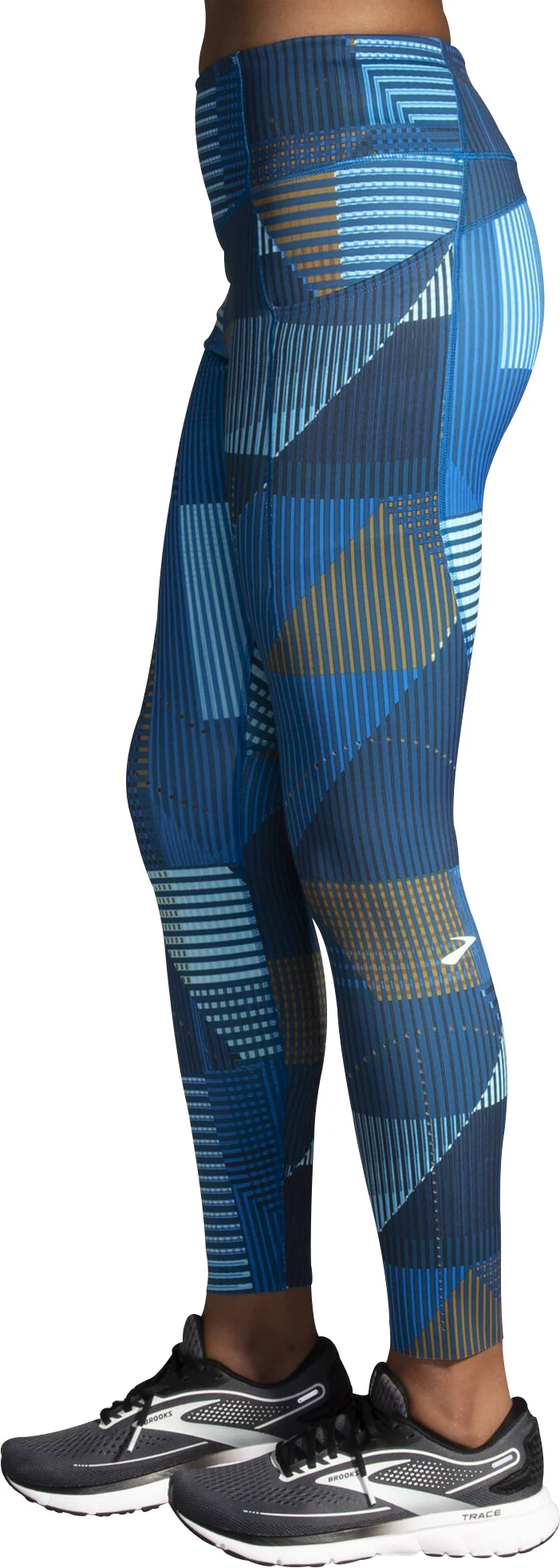 Brooks Method Womens 7/8 Running Tights - Blue - Image 3