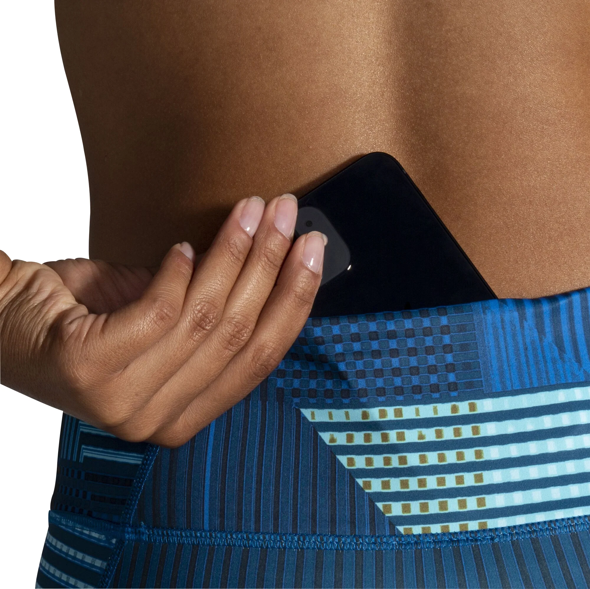 Brooks Method Womens 7/8 Running Tights - Blue - Image 6