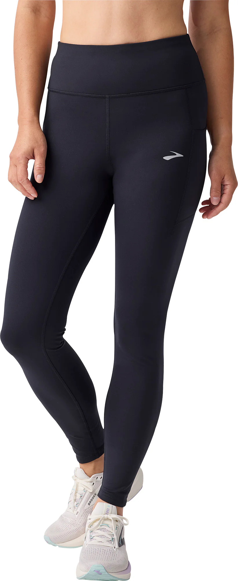 Brooks Momentum 2.0 Thermal Womens Long Running Tights - Black