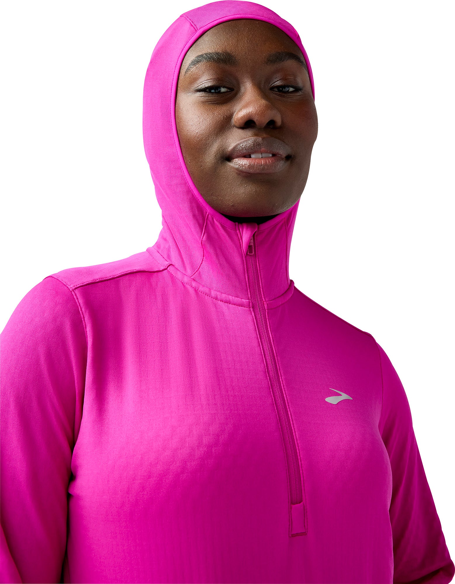 Brooks Notch Thermal 3.0 Womens Running Hoody - Pink - Image 5