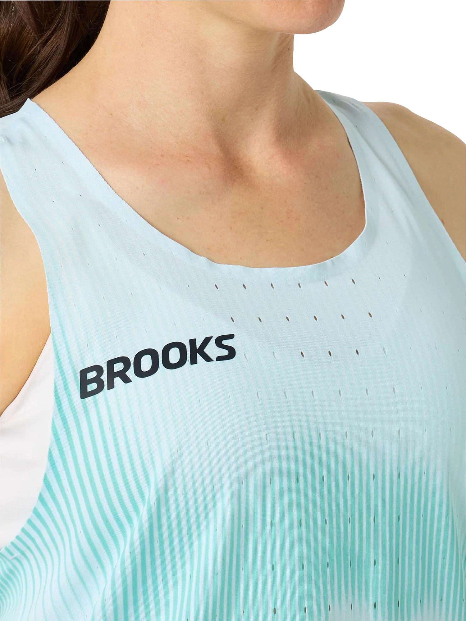 Brooks Pro Kit Womens Running Vest Tank Top - Blue - Image 3