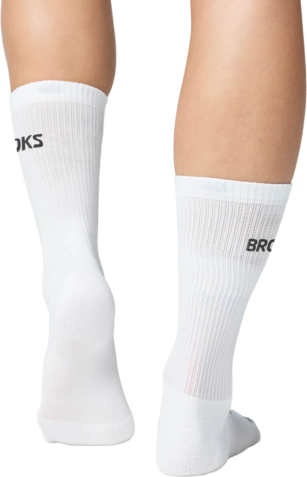 Brooks Run-In (3 Pack) Crew Running Socks - White - Image 2