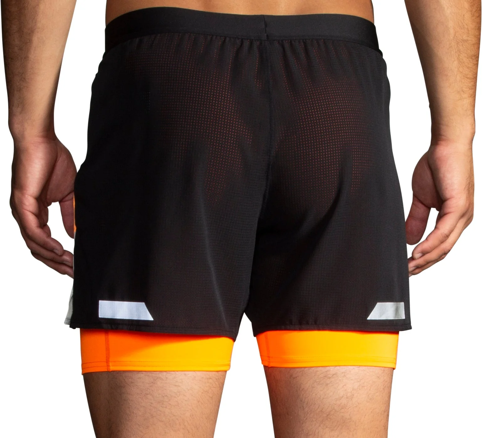 Brooks Run Visible 2.0 2 In 1 Mens Running Shorts - Black - Image 2