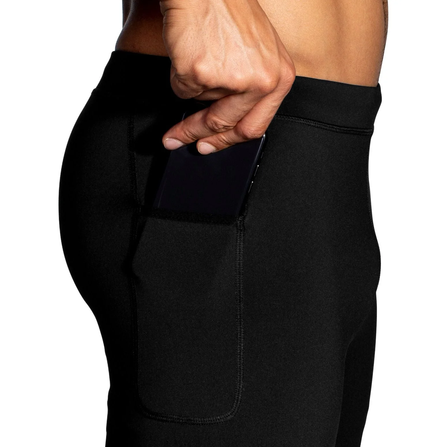 Brooks Source 9 Inch Mens Short Running Tights - Black - Image 5