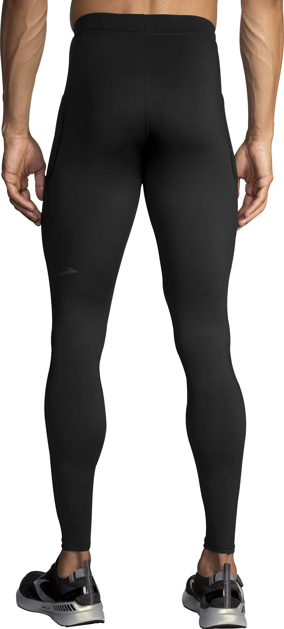 Brooks Source Mens Long Running Tights - Black - Image 2