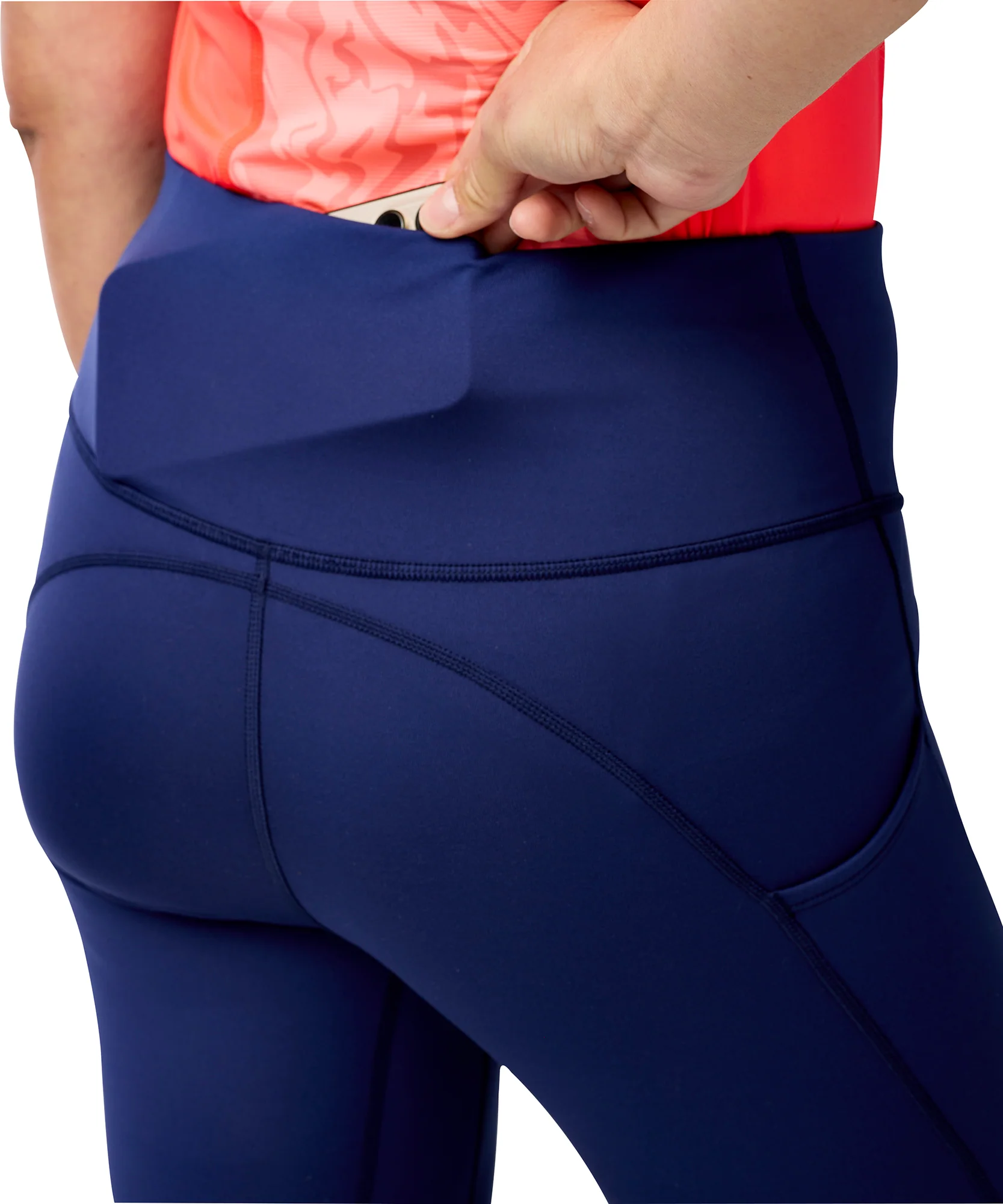 Brooks Spark Womens 3/4 Capri Running Tights - Blue - Image 3