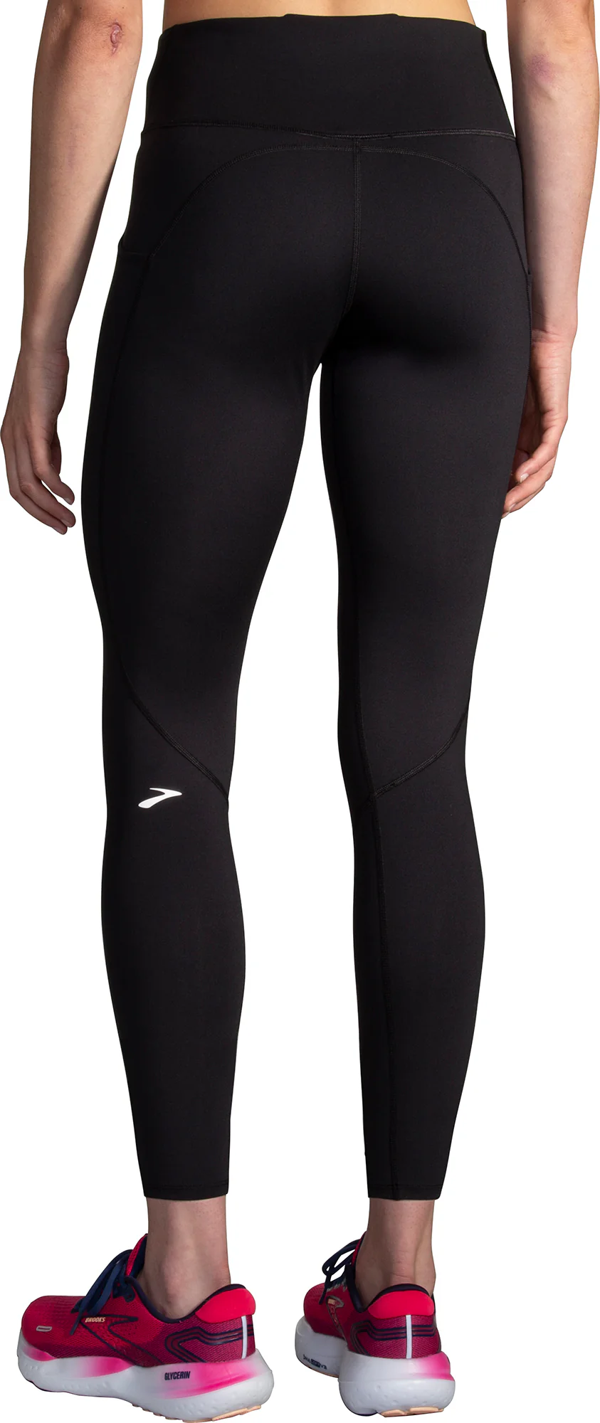 Brooks Spark Womens Long Running Tights - Black - Image 2