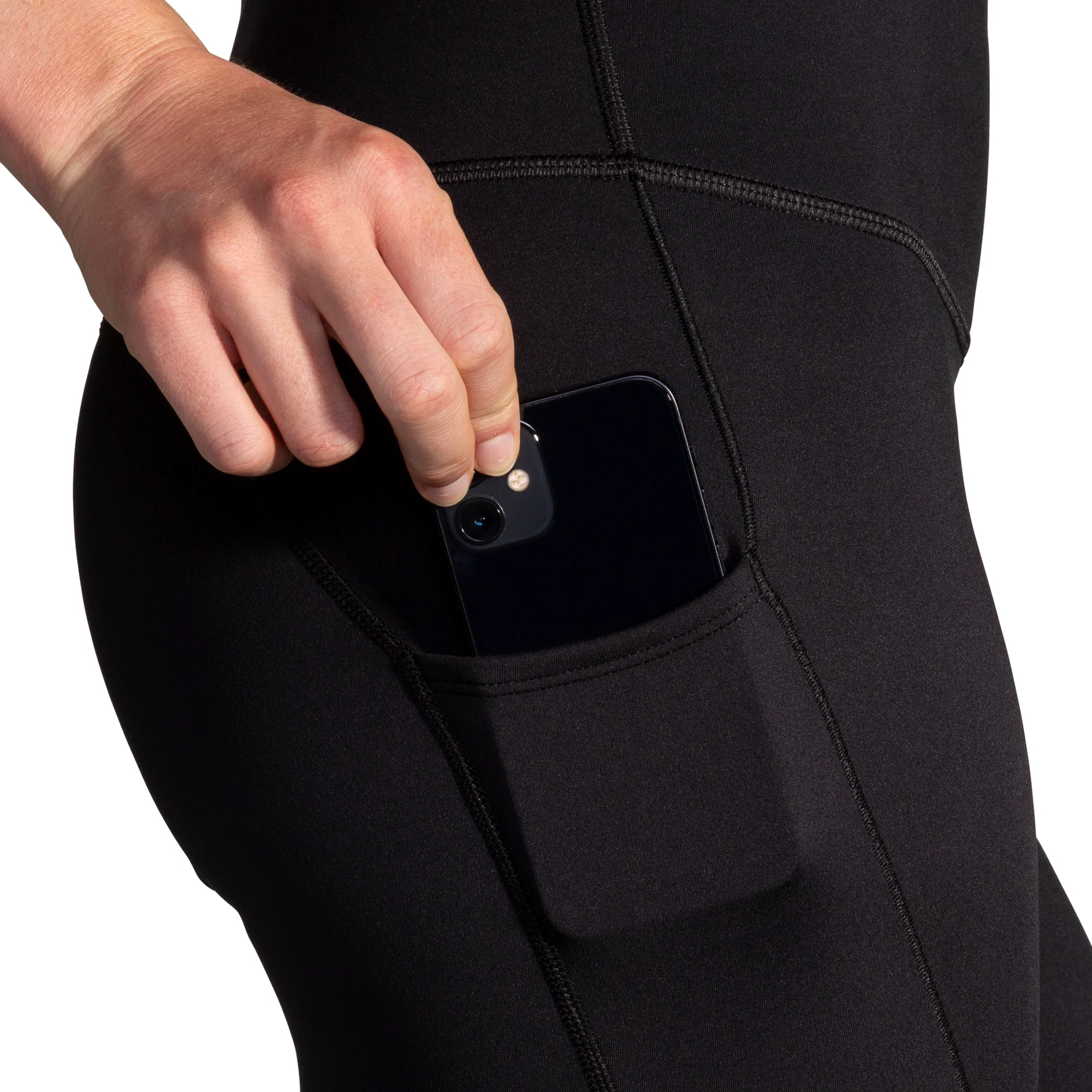 Brooks Spark Womens Long Running Tights - Black - Image 5